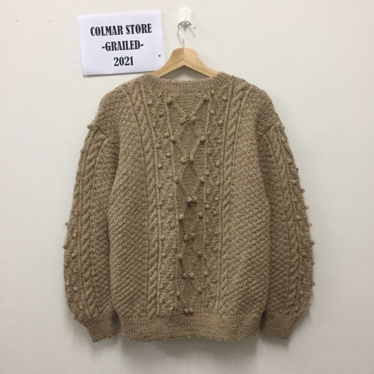 Aran Isles Knitwear Vintage Pullover Twist Cable Fat Jumper Knitwear Size US M / EU 48-50 / 2 - 7 Thumbnail