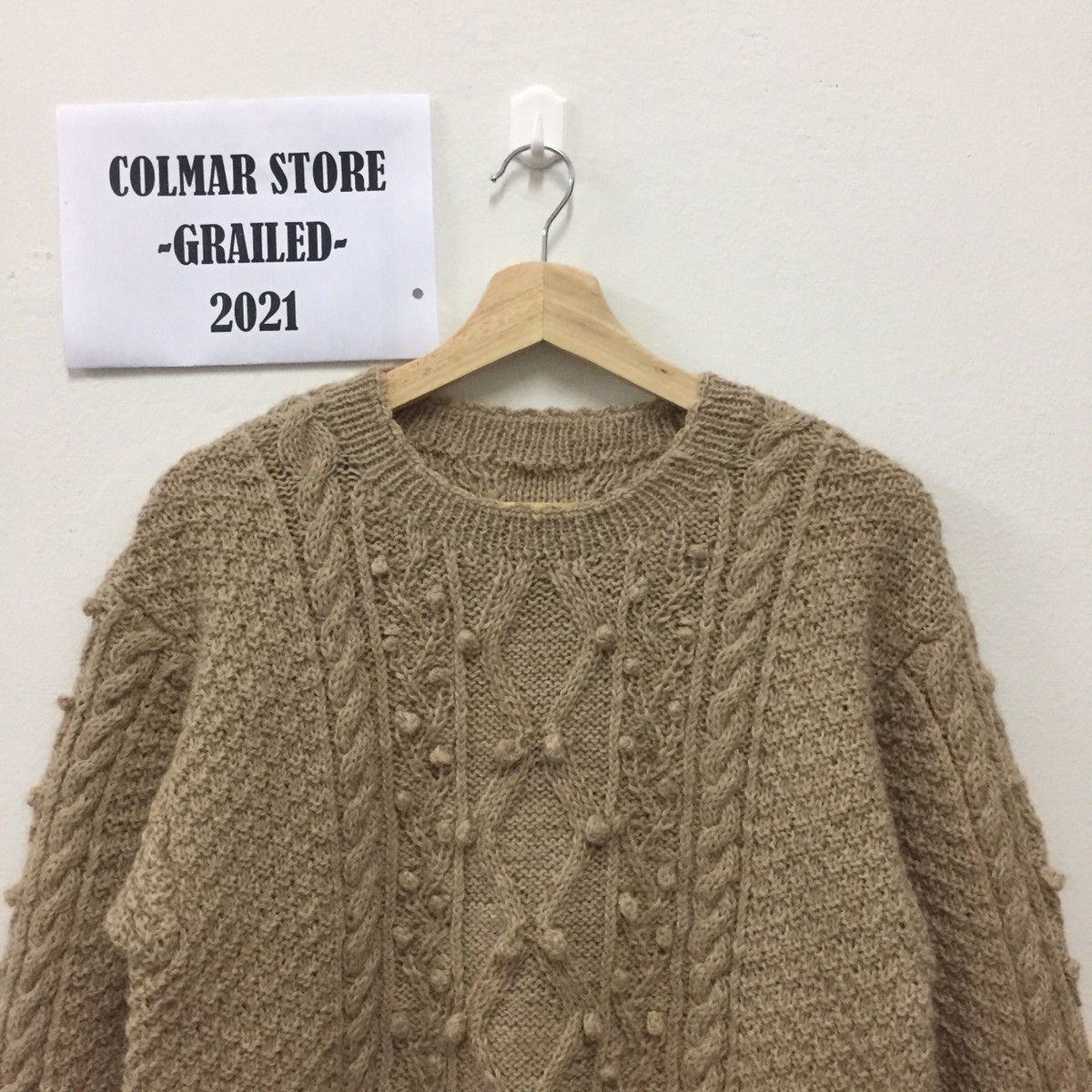 Aran Isles Knitwear Vintage Pullover Twist Cable Fat Jumper Knitwear Size US M / EU 48-50 / 2 - 2 Thumbnail
