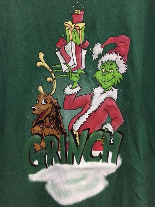 Cartoon Network × Vintage Vintage 90s - Dr. Seuss 1997 Grinch Stole Christmas T-Shirt Size US XL / EU 56 / 4 - 2 Thumbnail
