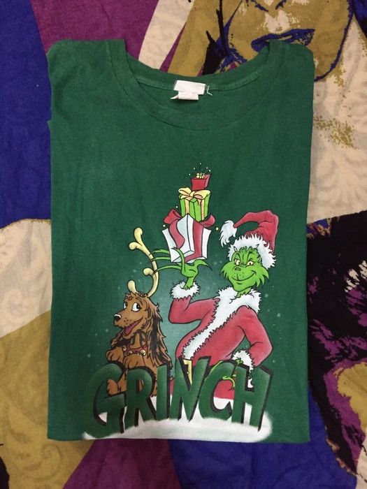 Cartoon Network × Vintage Vintage 90s - Dr. Seuss 1997 Grinch Stole Christmas T-Shirt Size US XL / EU 56 / 4 - 1 Thumbnail