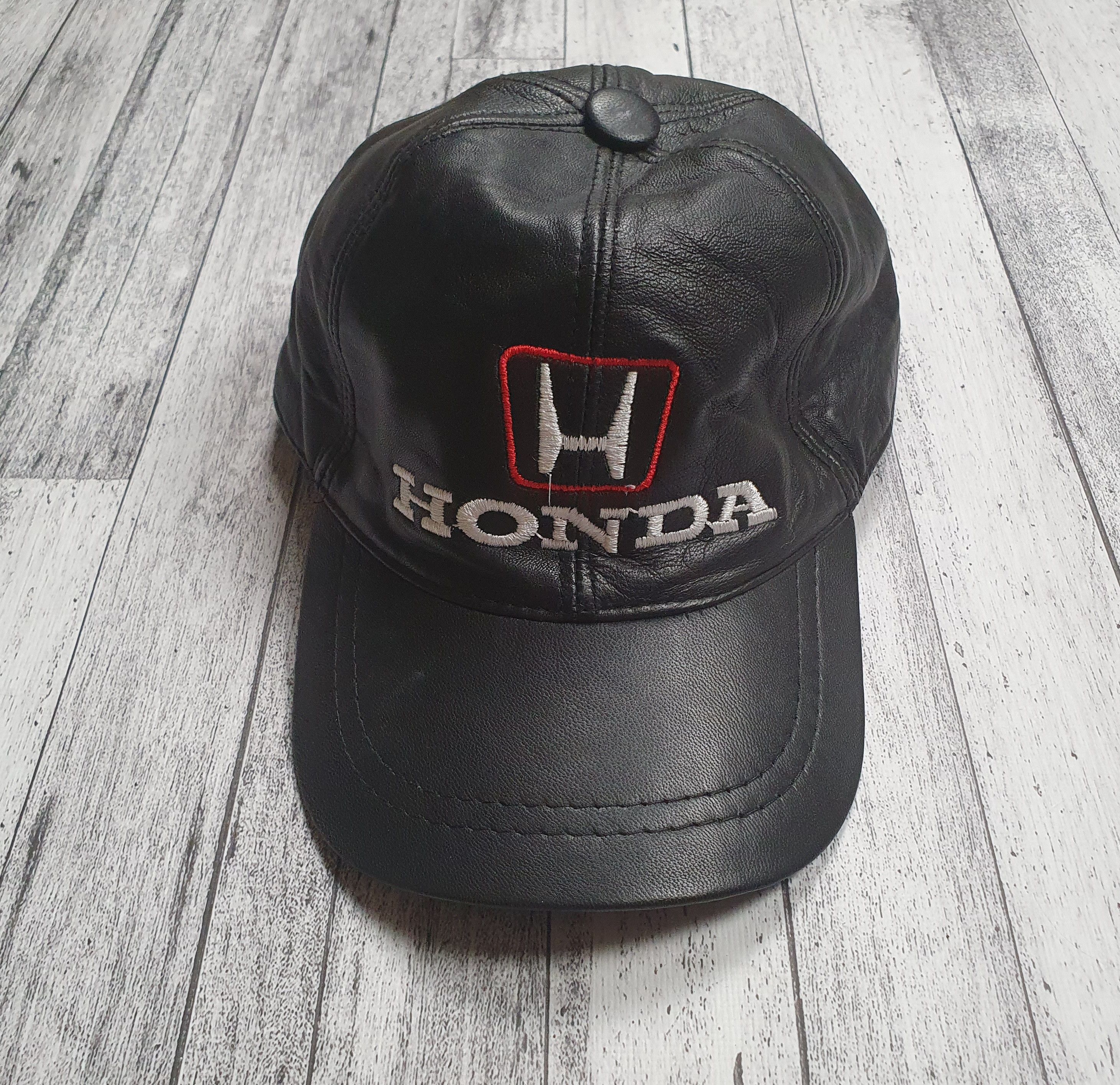 Honda Retro Vintage Leather Cap