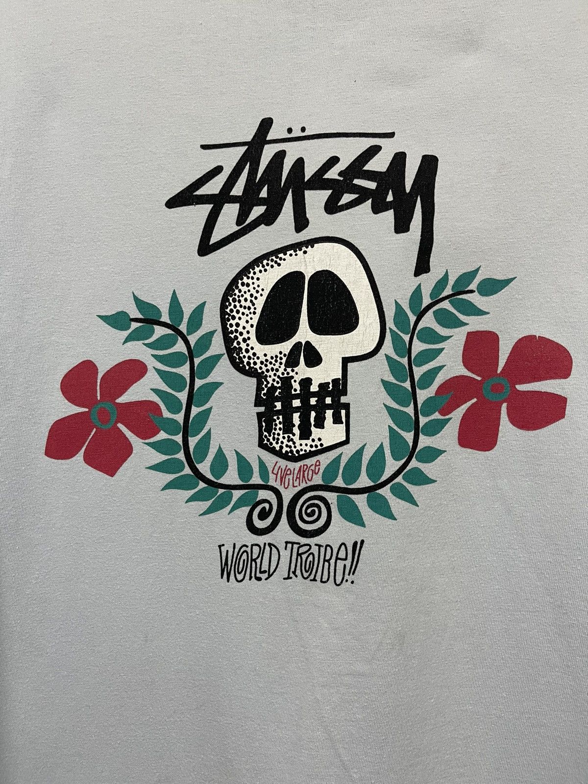 Vintage Stussy World Tribe Skull Tee