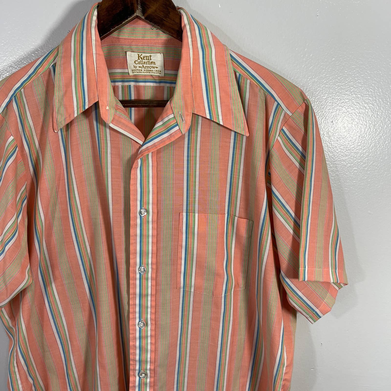 Vintage VINTAGE 1970s Vertical Striped Camp Button Shirt Size US XL / EU 56 / 4 - 2 Preview