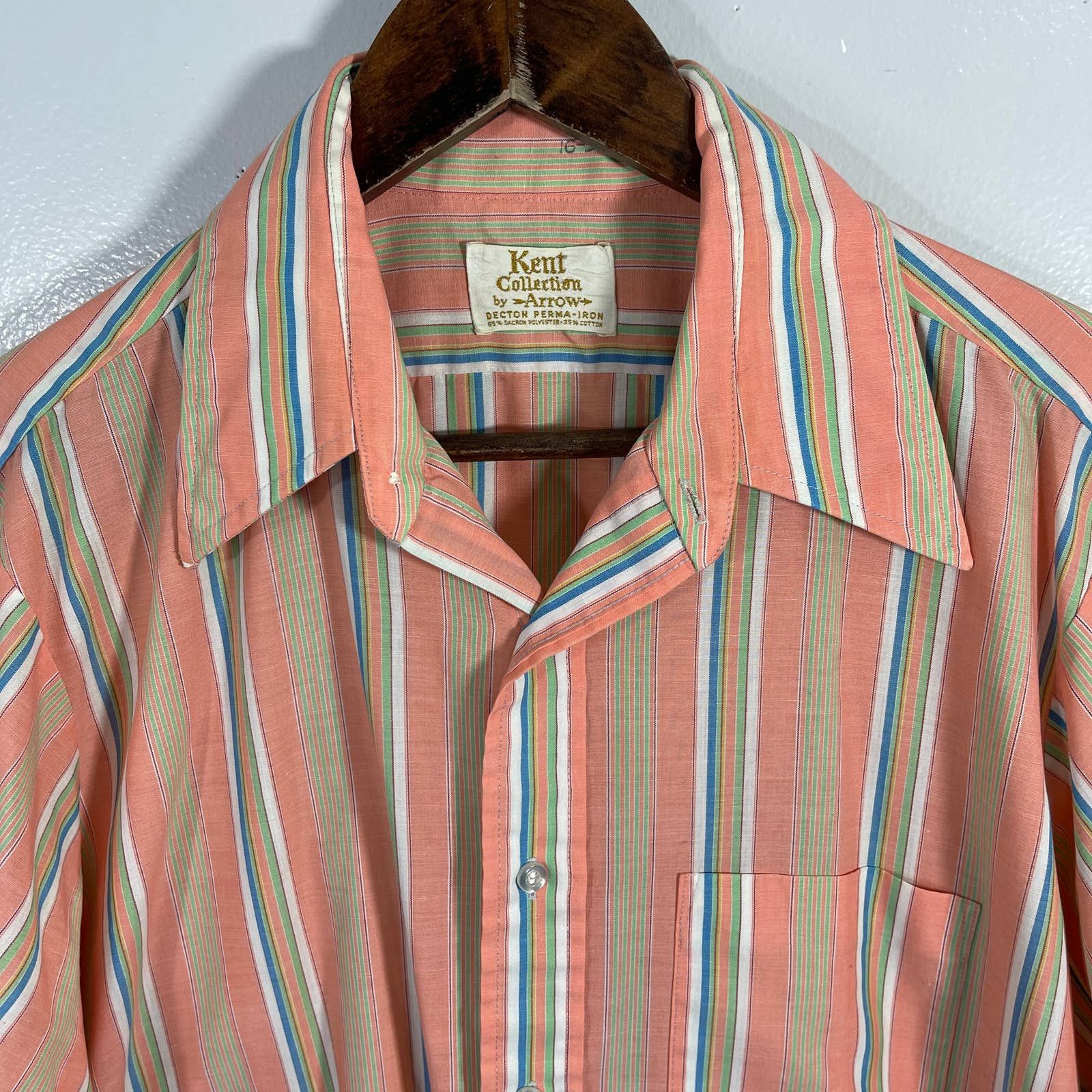 Vintage VINTAGE 1970s Vertical Striped Camp Button Shirt Size US XL / EU 56 / 4 - 5 Thumbnail