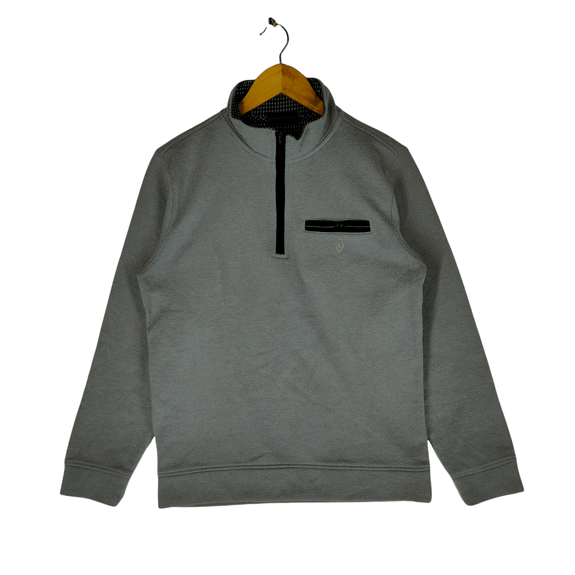 Other GIANNI VALENTINO Embroidery Logo Pocket Fleece Sweatshirt Size US M / EU 48-50 / 2 - 1 Thumbnail