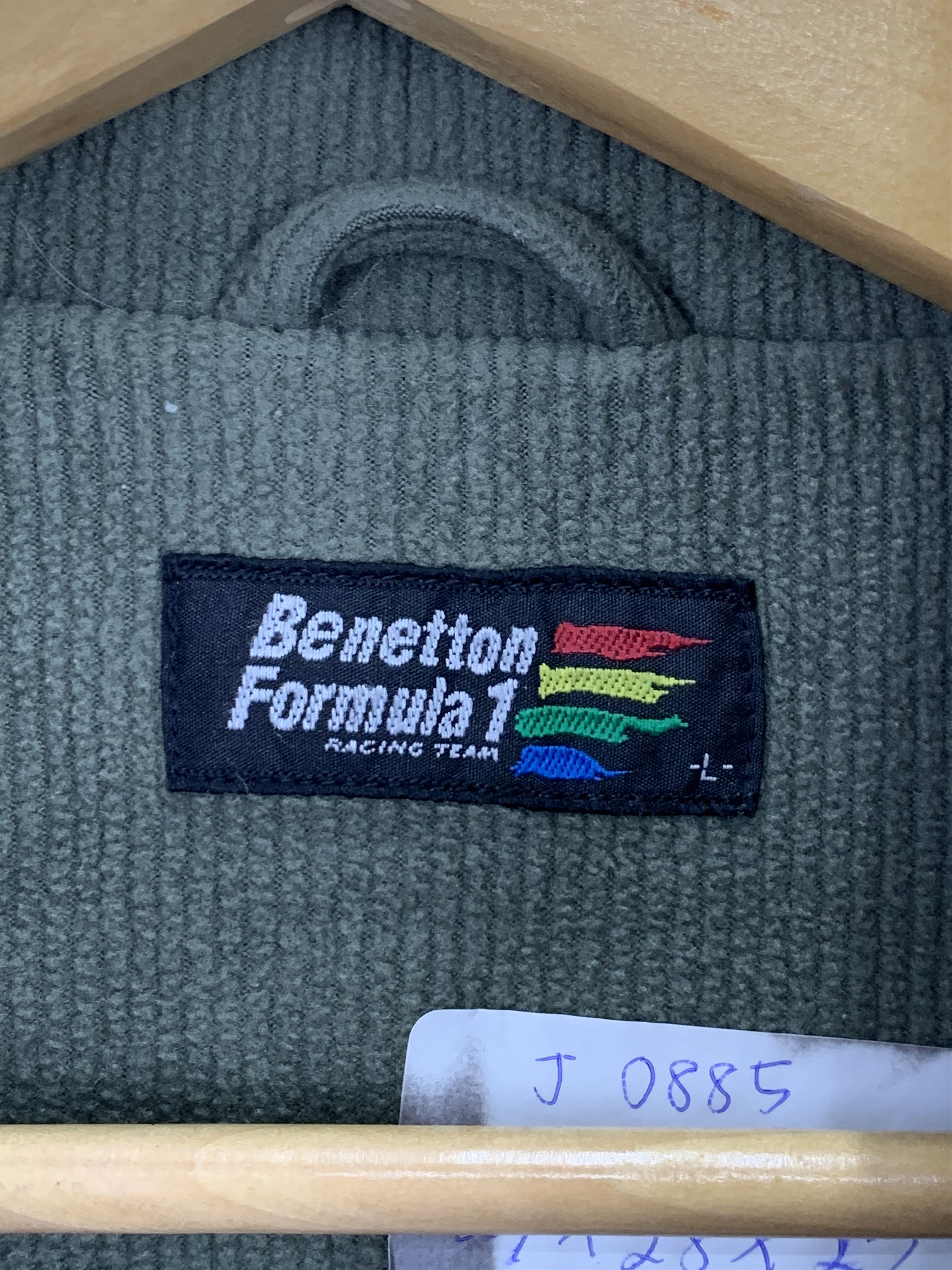 Benetton Vintage Benetton Formula 1 Fleece Racing Jacket J0885 Size US L / EU 52-54 / 3 - 7 Thumbnail