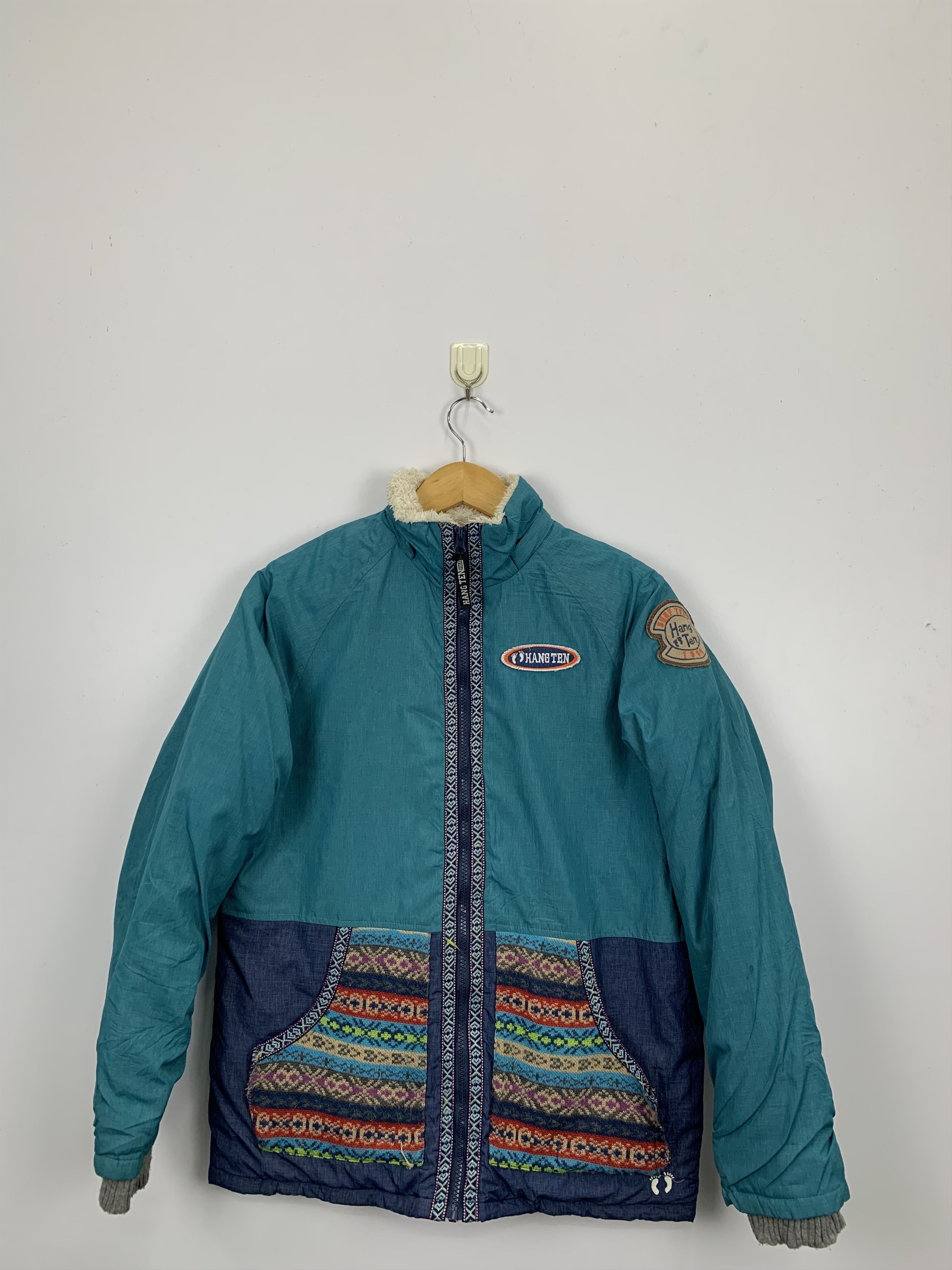 Hang Ten × Vintage Vintage Hang Ten Zipper Sherpa Native Jacket Size US M / EU 48-50 / 2 - 1 Thumbnail