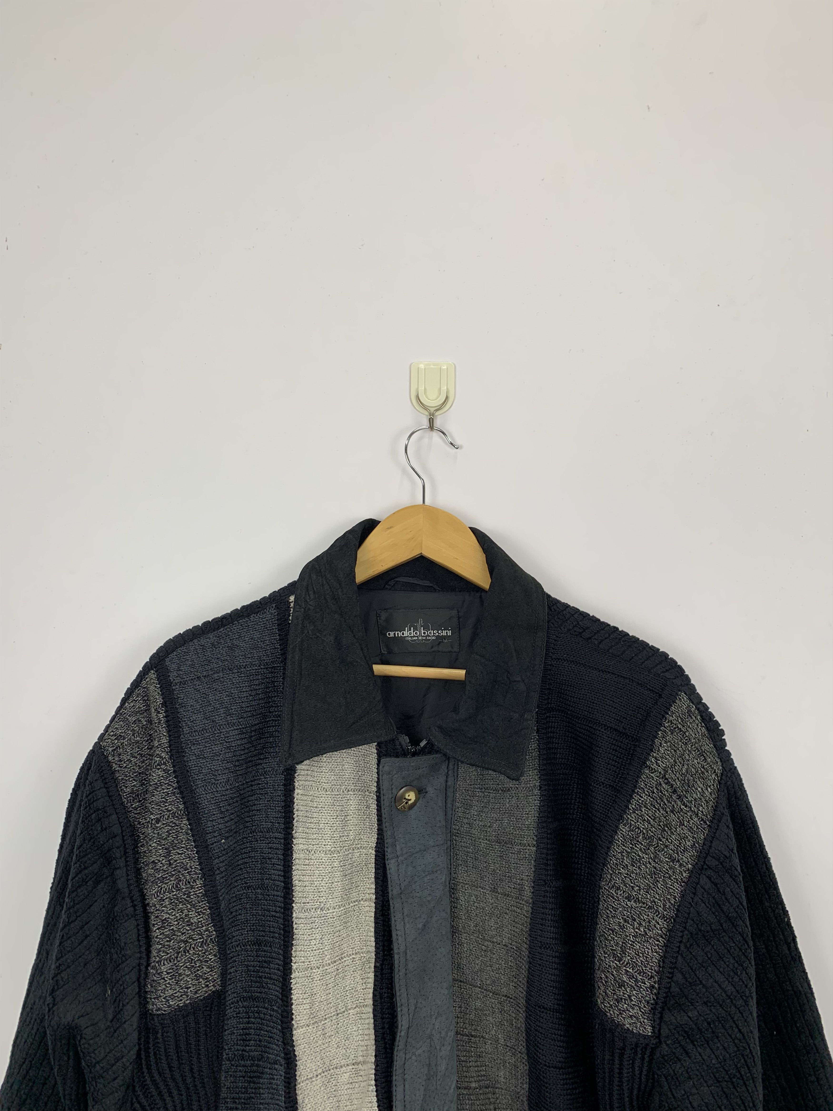 Vintage Vintage 90s Arnaldo Bassini Wool Varsity Jacket Size US L / EU 52-54 / 3 - 2 Thumbnail