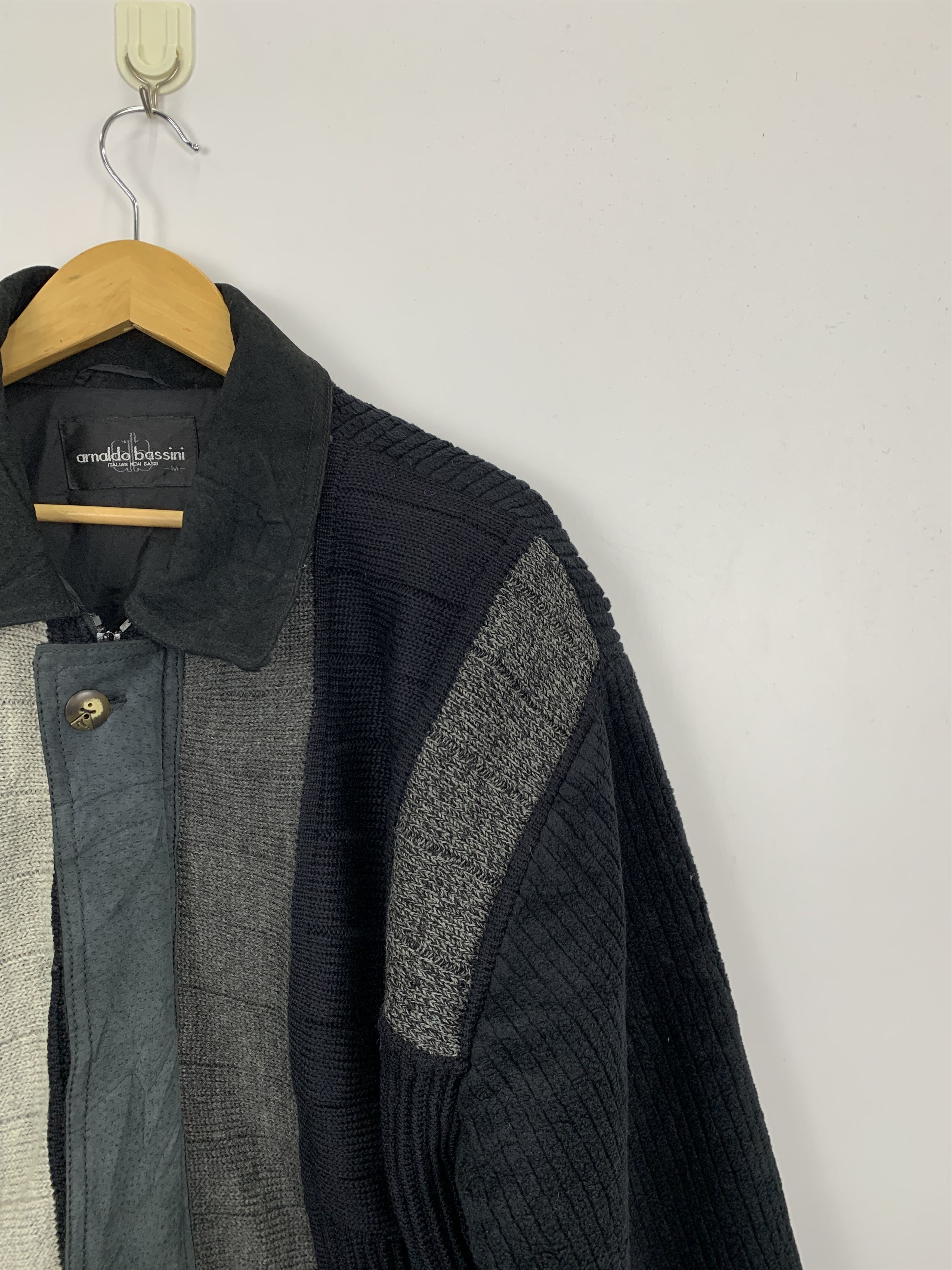 Vintage Vintage 90s Arnaldo Bassini Wool Varsity Jacket Size US L / EU 52-54 / 3 - 4 Thumbnail