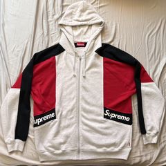 Supreme Color Blocked Zip Up Hoodie | Grailed