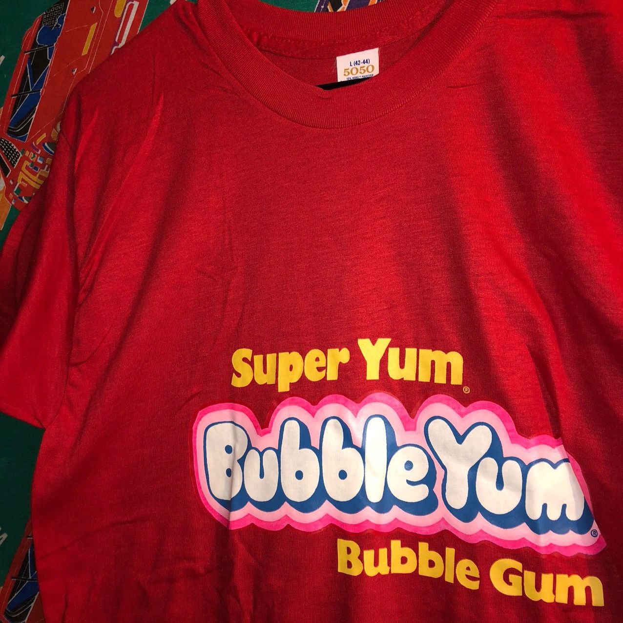 Vintage 80s vintage Bubble Gum Single Stitch Snack T-Shirt Size US L / EU 52-54 / 3 - 1 Thumbnail