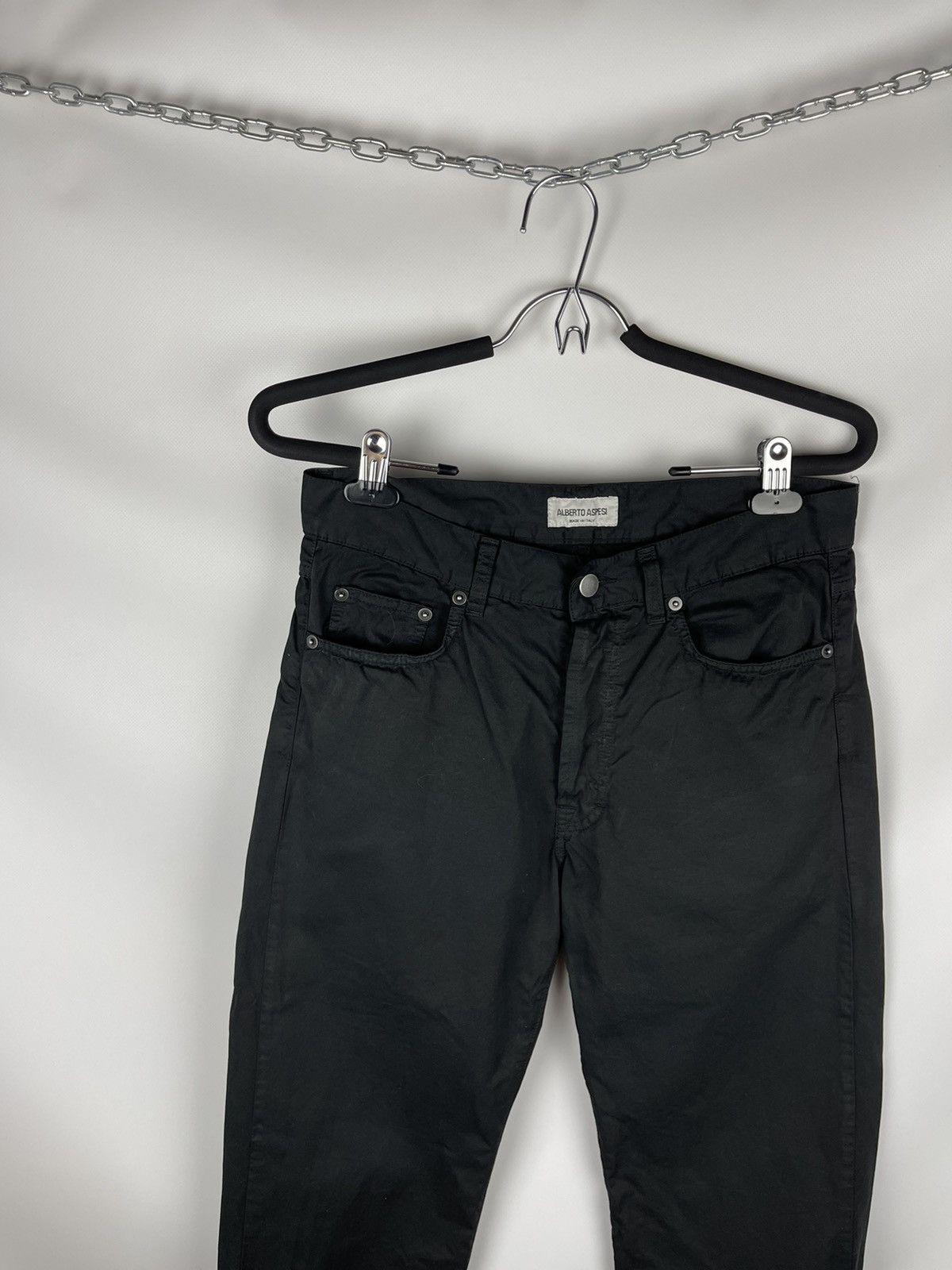 Aspesi Alberto Aspesi vintage made in Italy black chino pants denim Size US 32 / EU 48 - 2 Thumbnail