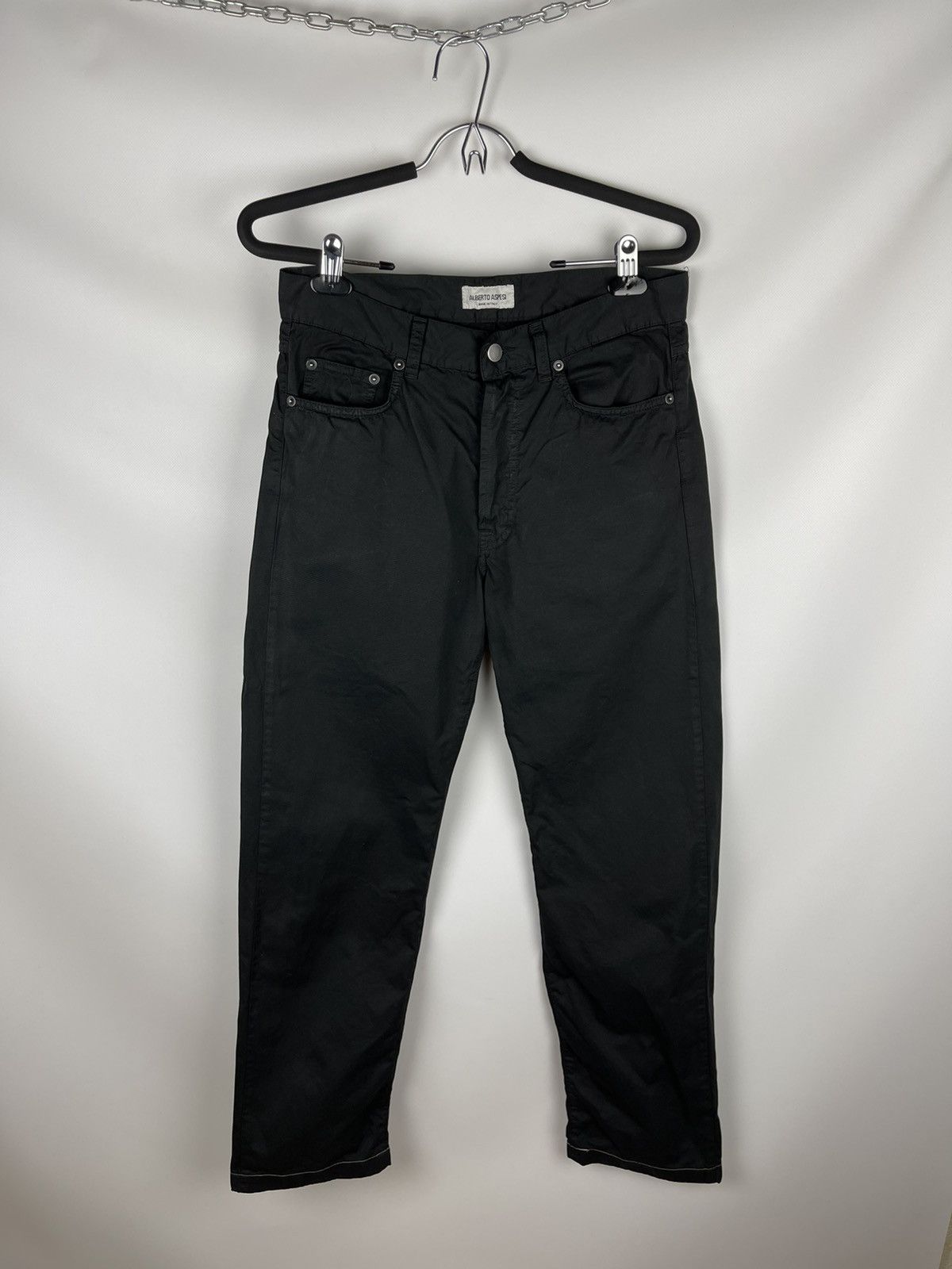 Aspesi Alberto Aspesi vintage made in Italy black chino pants denim Size US 32 / EU 48 - 1 Thumbnail