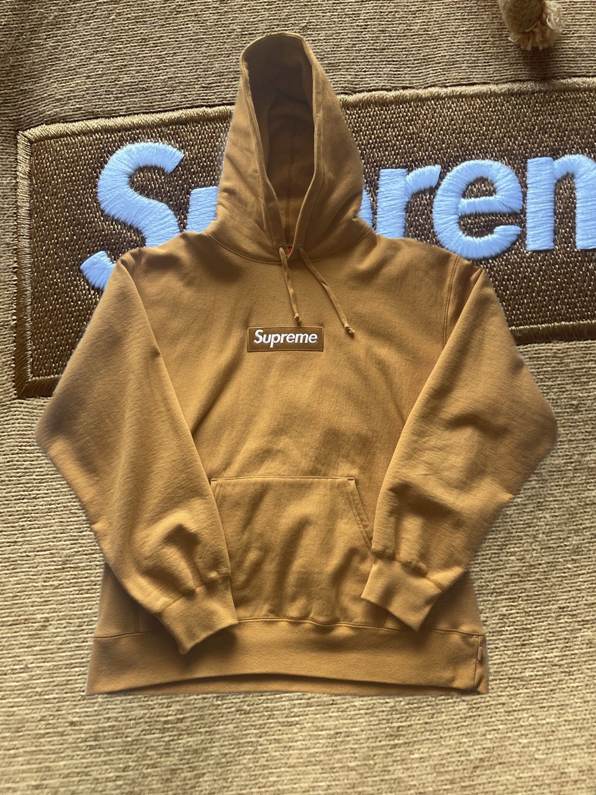 Supreme FW21 Mustard Boxlogo Hoodie XL