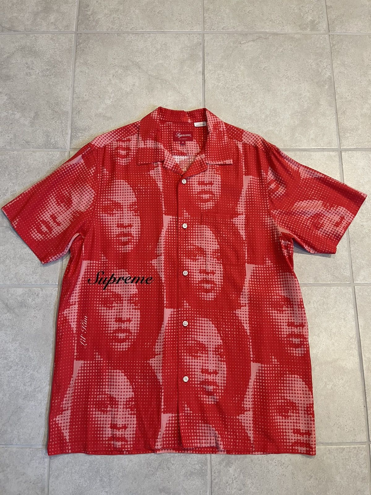 Supreme Supreme Lil Kim Button Up Shirt Red | Grailed