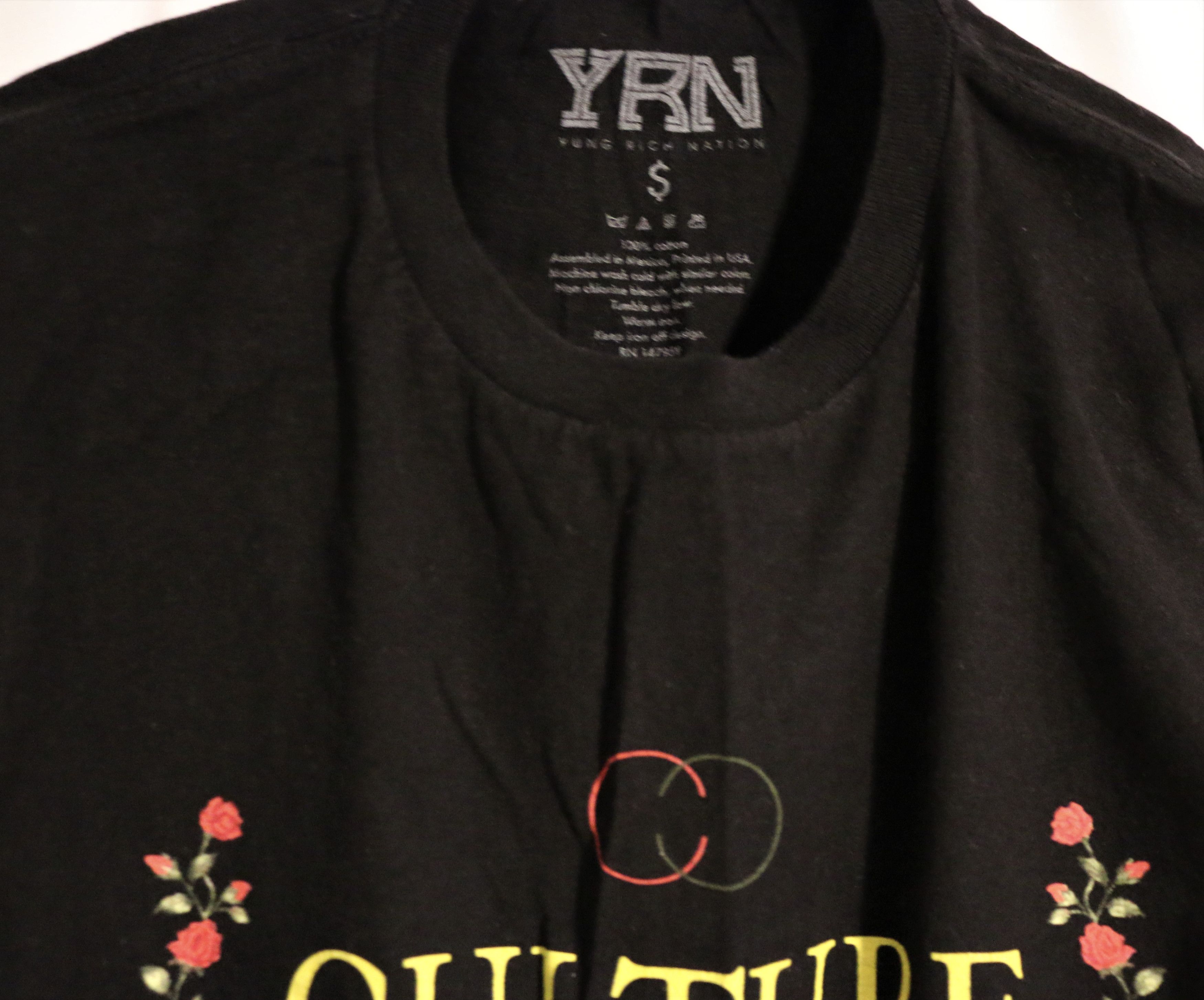 Other YRN Culture T Shirt 100% Cotton Small Black T Relaxed Fit Size US S / EU 44-46 / 1 - 5 Thumbnail
