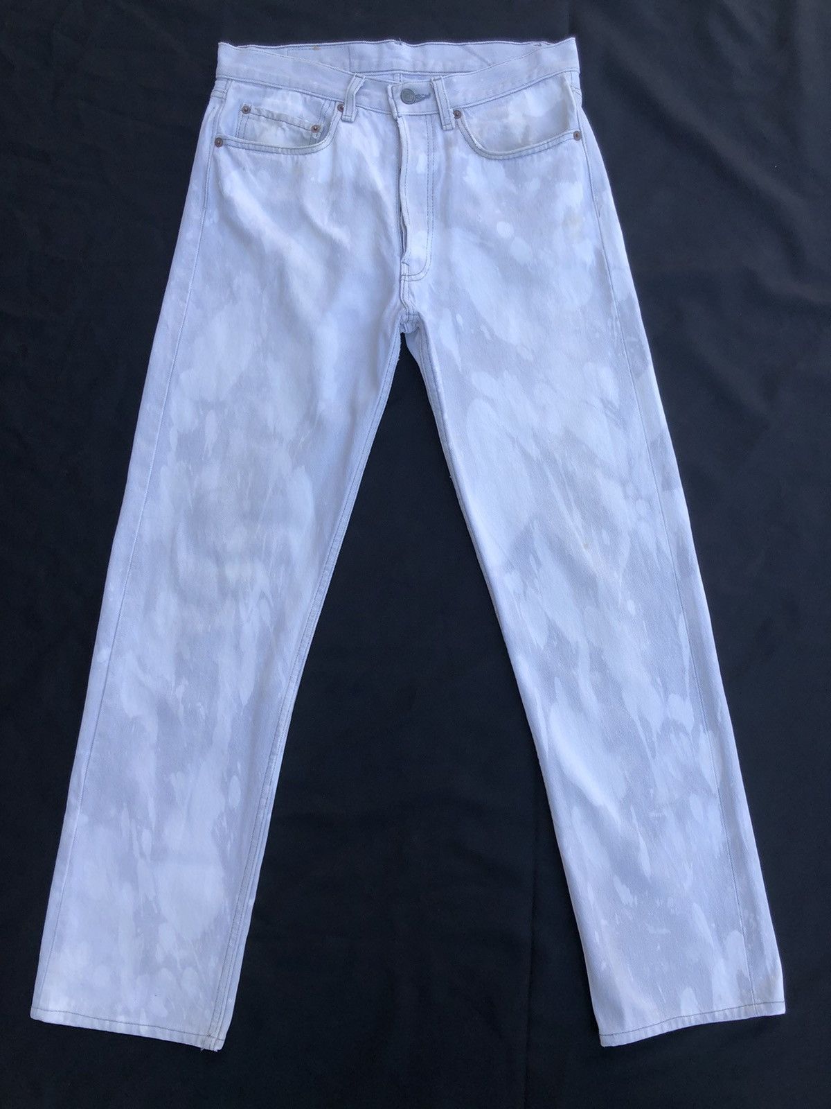 Vintage Late 80s Levi’s 501 Jeans Bleached Denim Grey Jeans