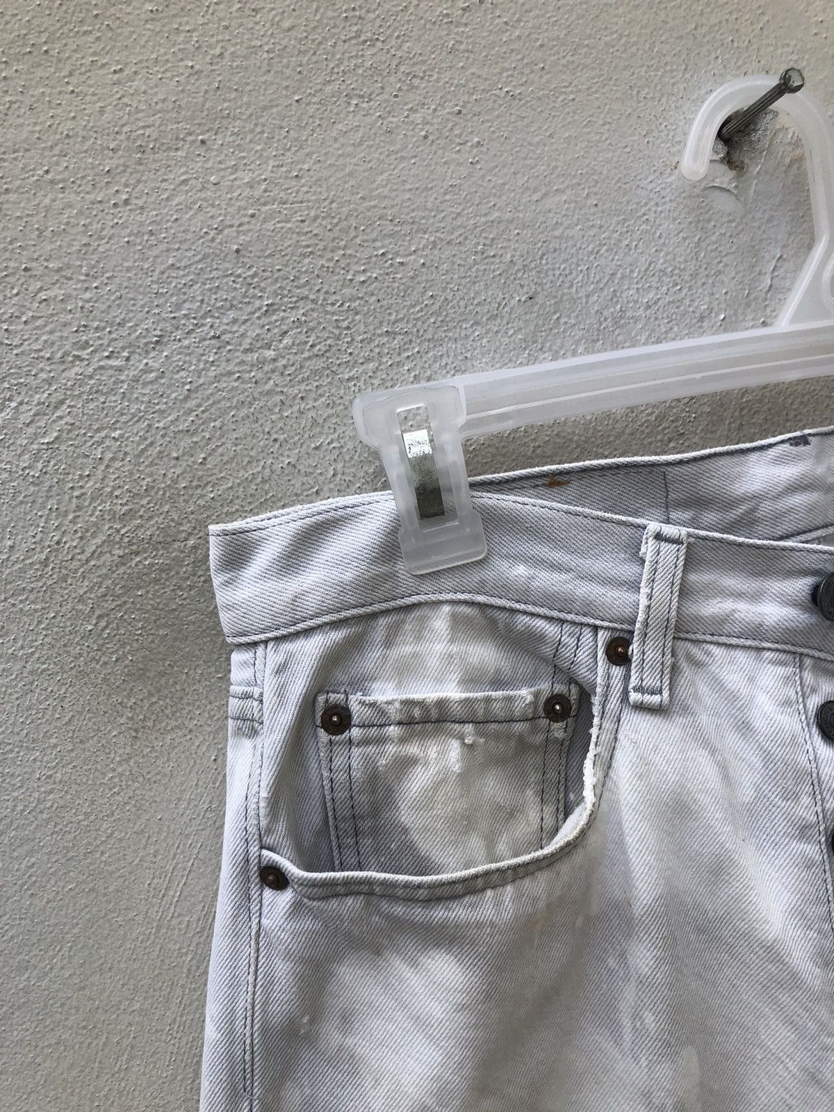 Levi's Vintage Late 80s Levi’s 501 Jeans Bleached Denim Grey Jeans Size US 31 - 4 Thumbnail