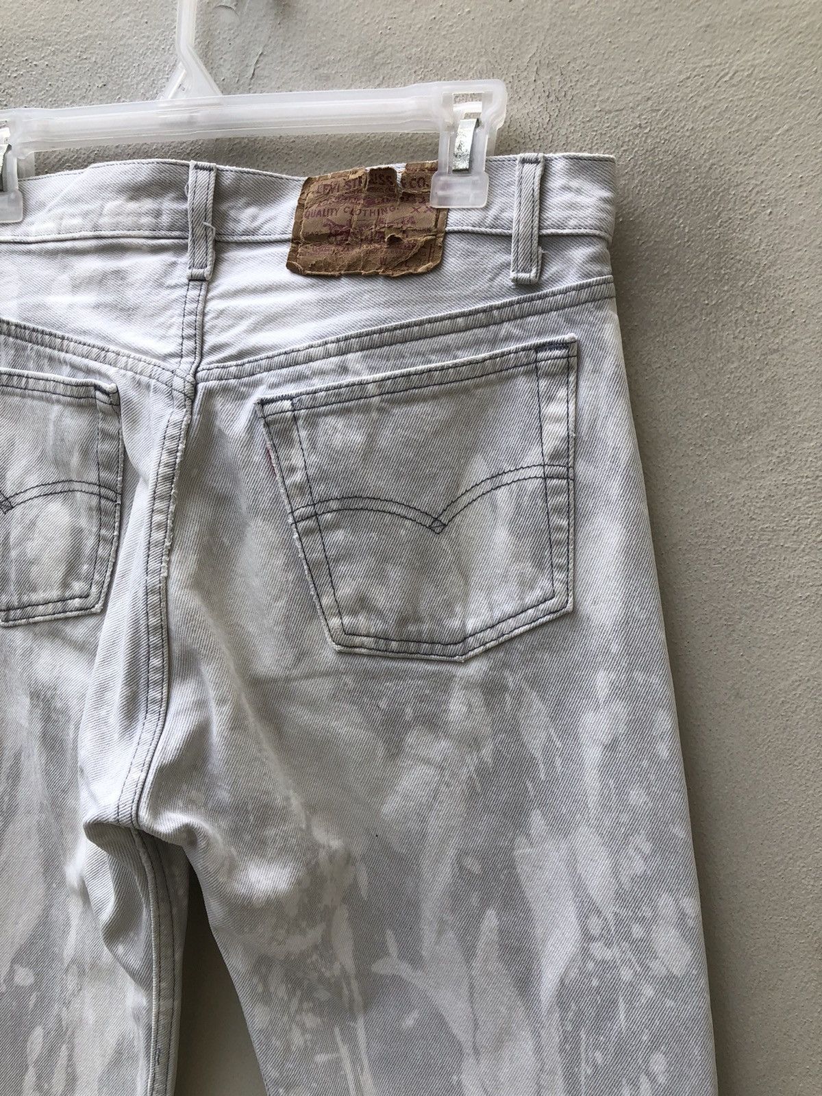 Levi's Vintage Late 80s Levi’s 501 Jeans Bleached Denim Grey Jeans Size US 31 - 16 Thumbnail