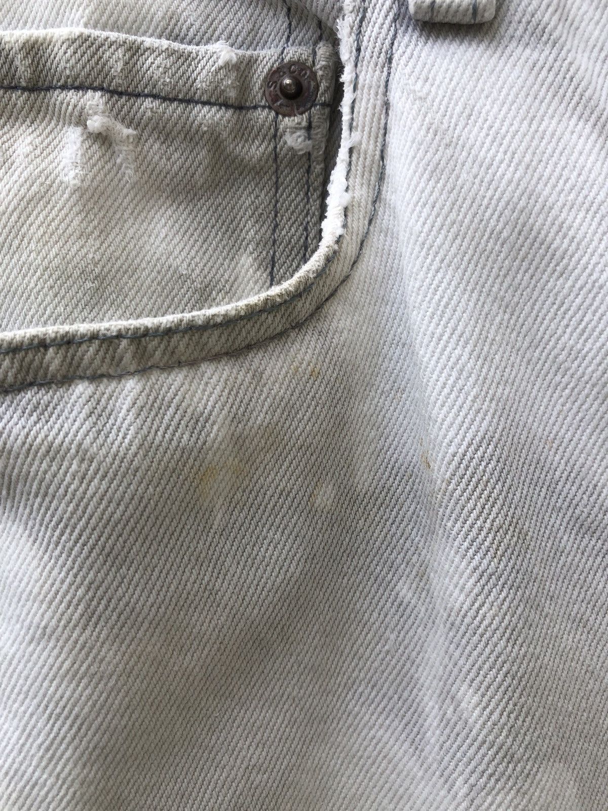 Levi's Vintage Late 80s Levi’s 501 Jeans Bleached Denim Grey Jeans Size US 31 - 5 Thumbnail