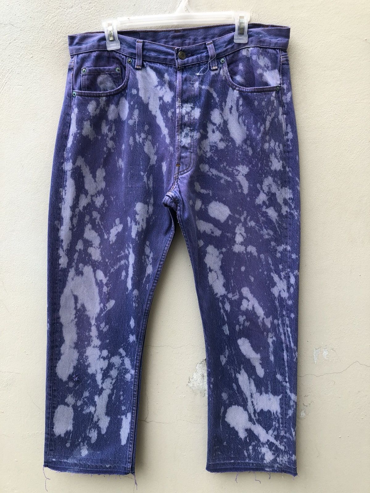 Levi's Vintage Late 80s Levi’s 501 Jeans Bleached Denim Size US 35 - 3 Thumbnail
