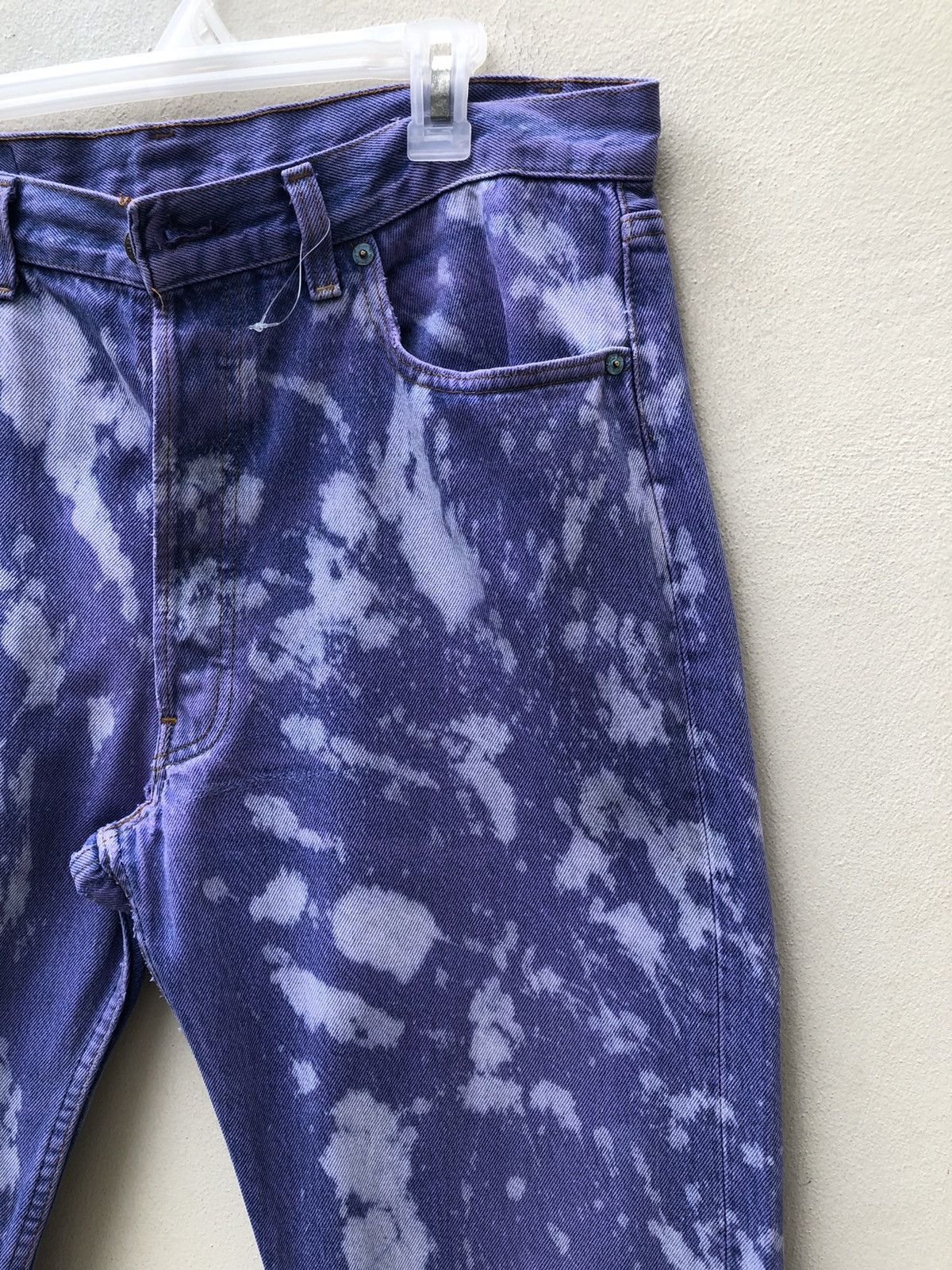 Levi's Vintage Late 80s Levi’s 501 Jeans Bleached Denim Size US 35 - 10 Thumbnail