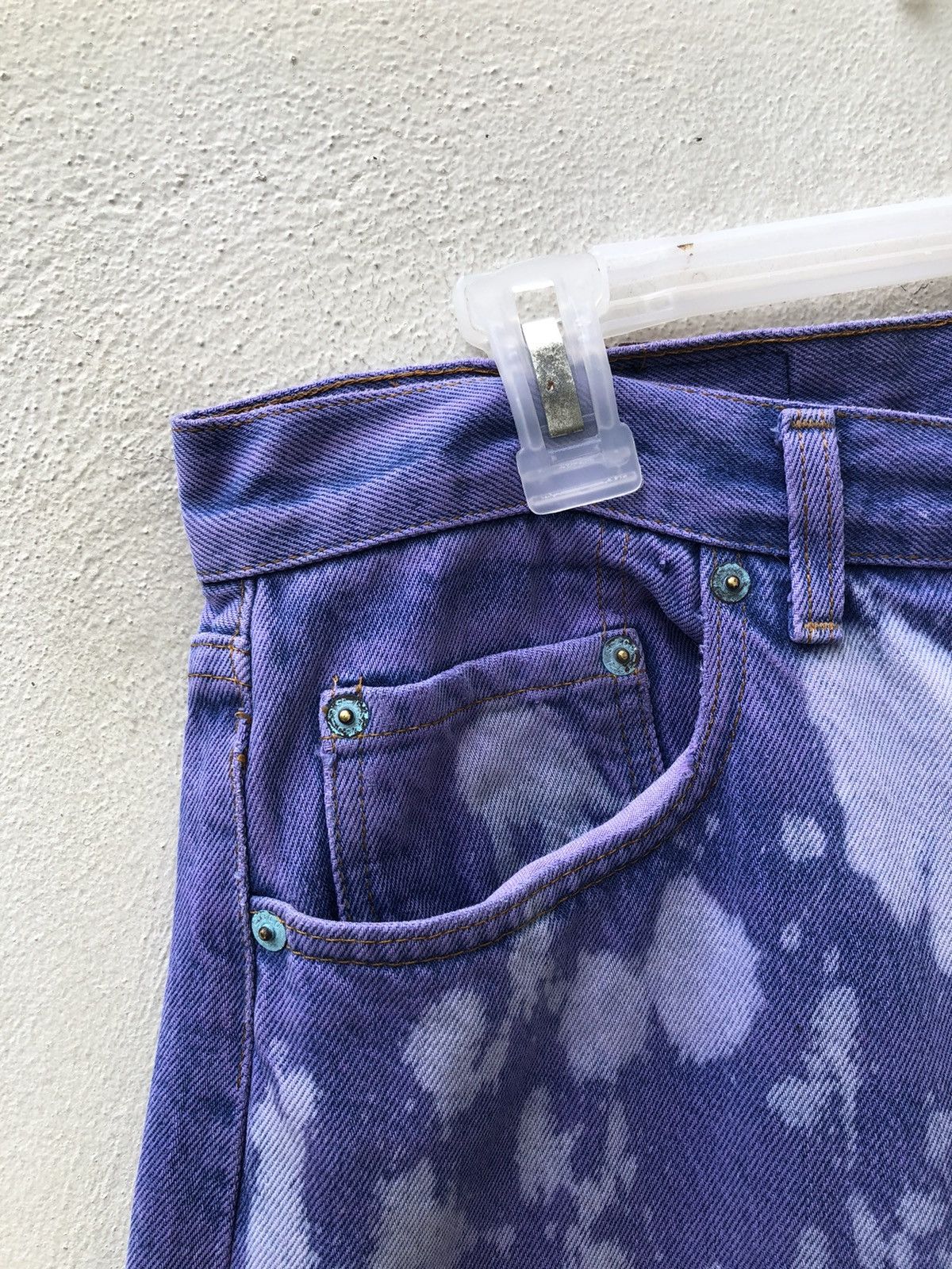 Levi's Vintage Late 80s Levi’s 501 Jeans Bleached Denim Size US 35 - 4 Thumbnail