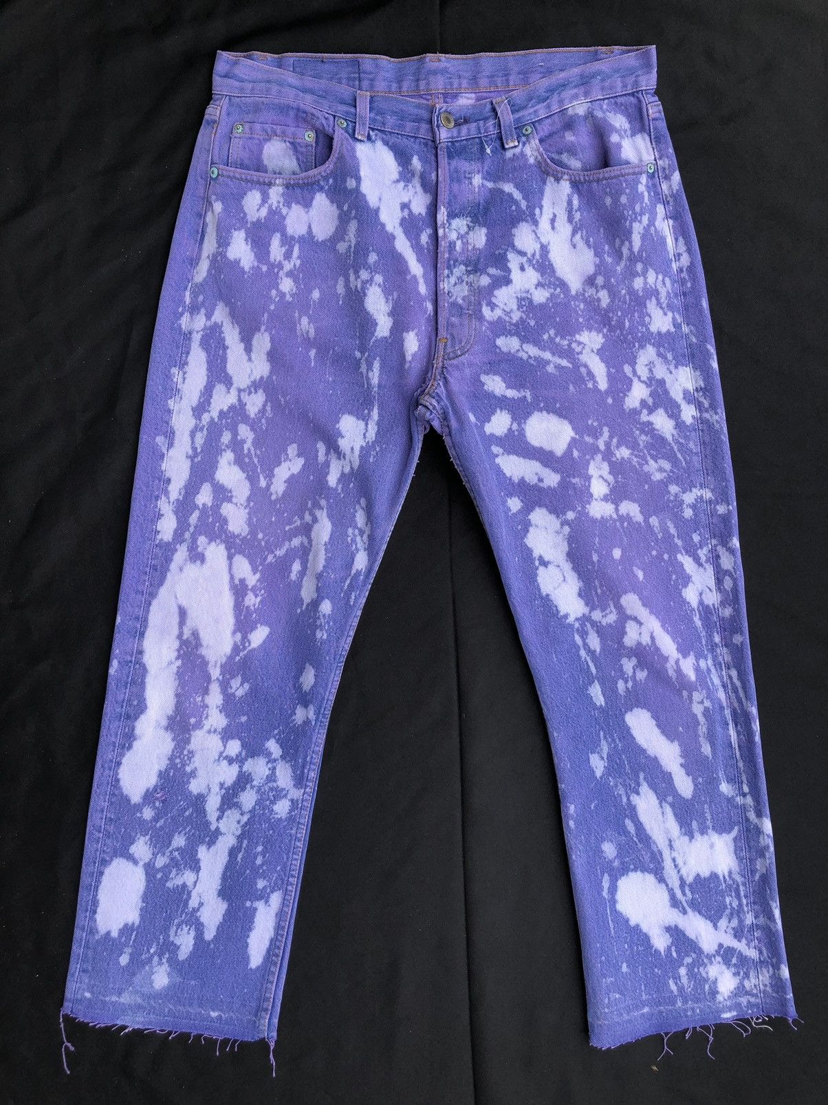 Levi's Vintage Late 80s Levi’s 501 Jeans Bleached Denim Size US 35 - 1 Thumbnail