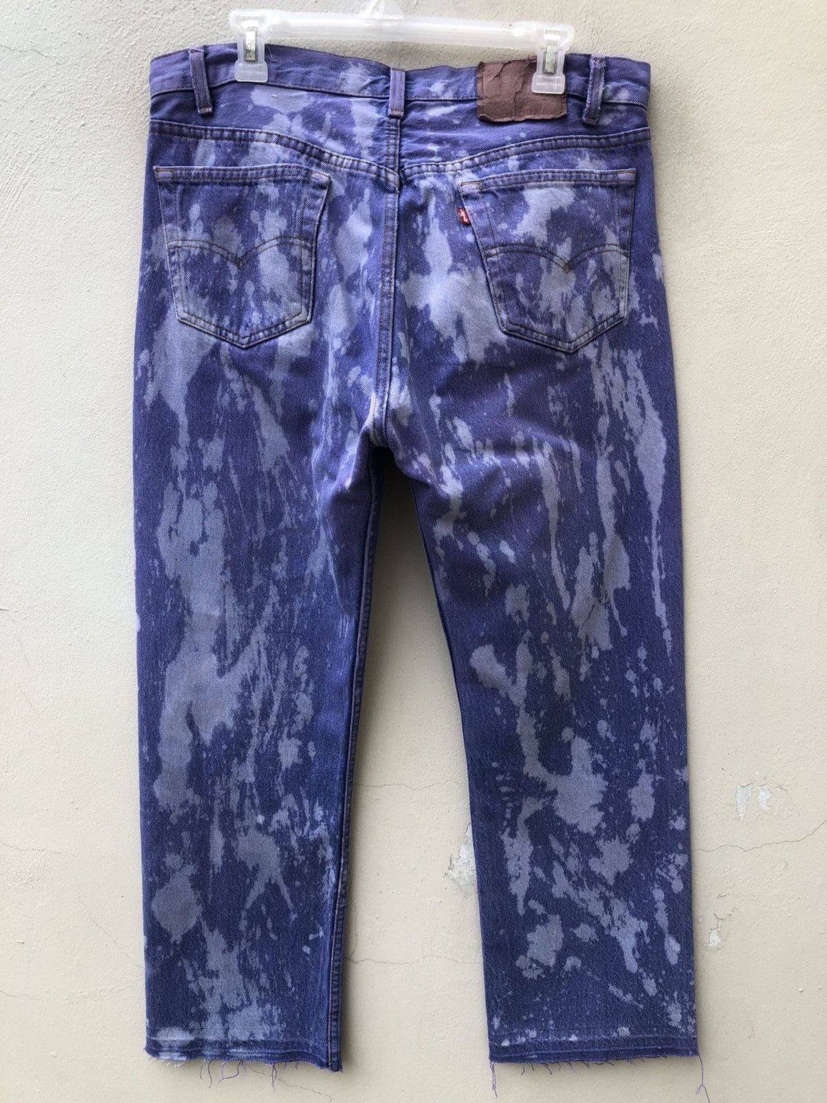 Levi's Vintage Late 80s Levi’s 501 Jeans Bleached Denim Size US 35 - 14 Thumbnail
