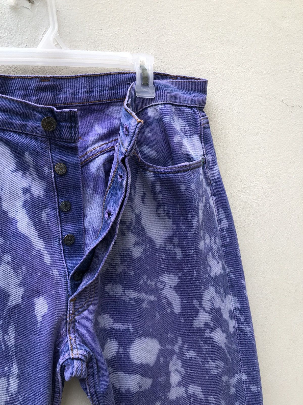 Levi's Vintage Late 80s Levi’s 501 Jeans Bleached Denim Size US 35 - 5 Thumbnail
