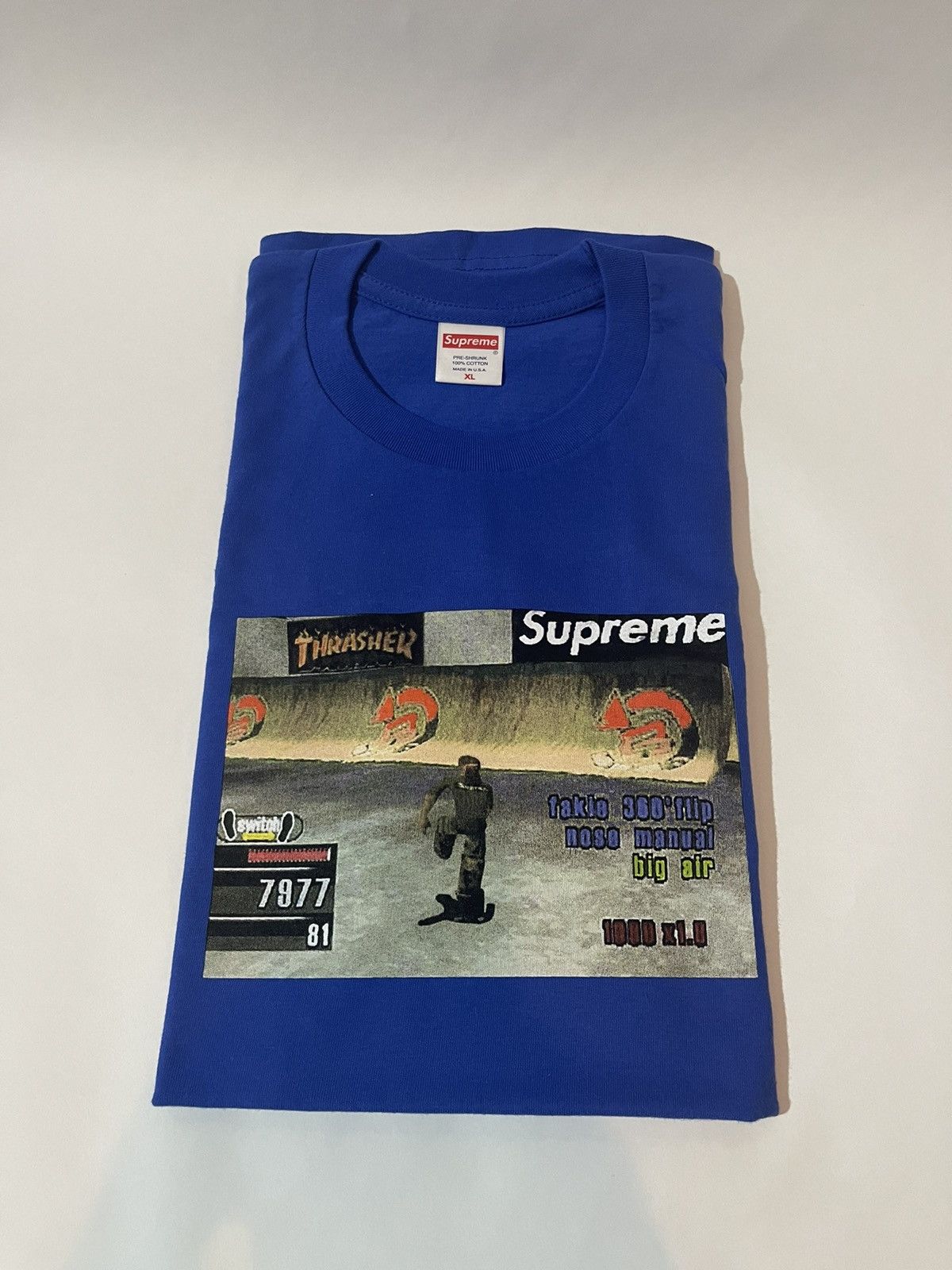 Supreme Thrasher Game Tee Blue XL FW21