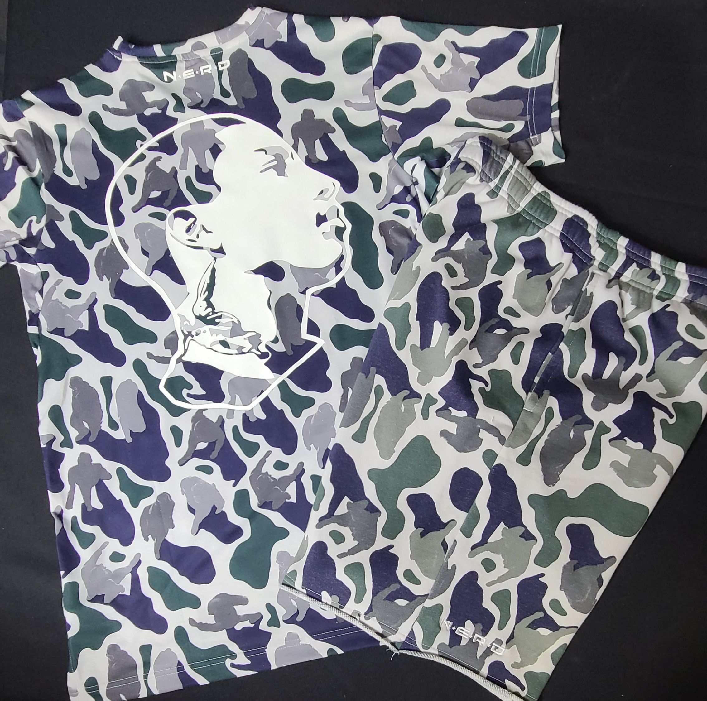 Adidas Pharrell Nerd Camo Tee Short Set
