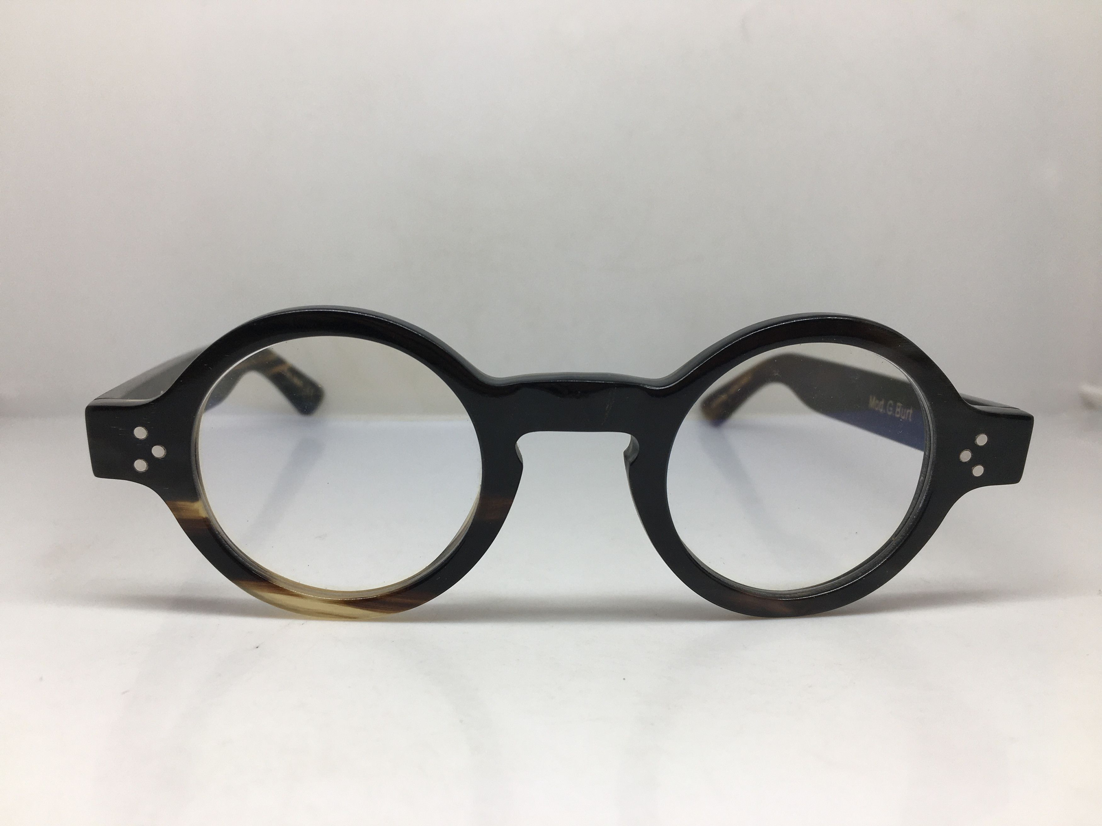 Lesca Lunetier Lesca Lesca Lunetier Genuine Horn G Burt Eyeglasses