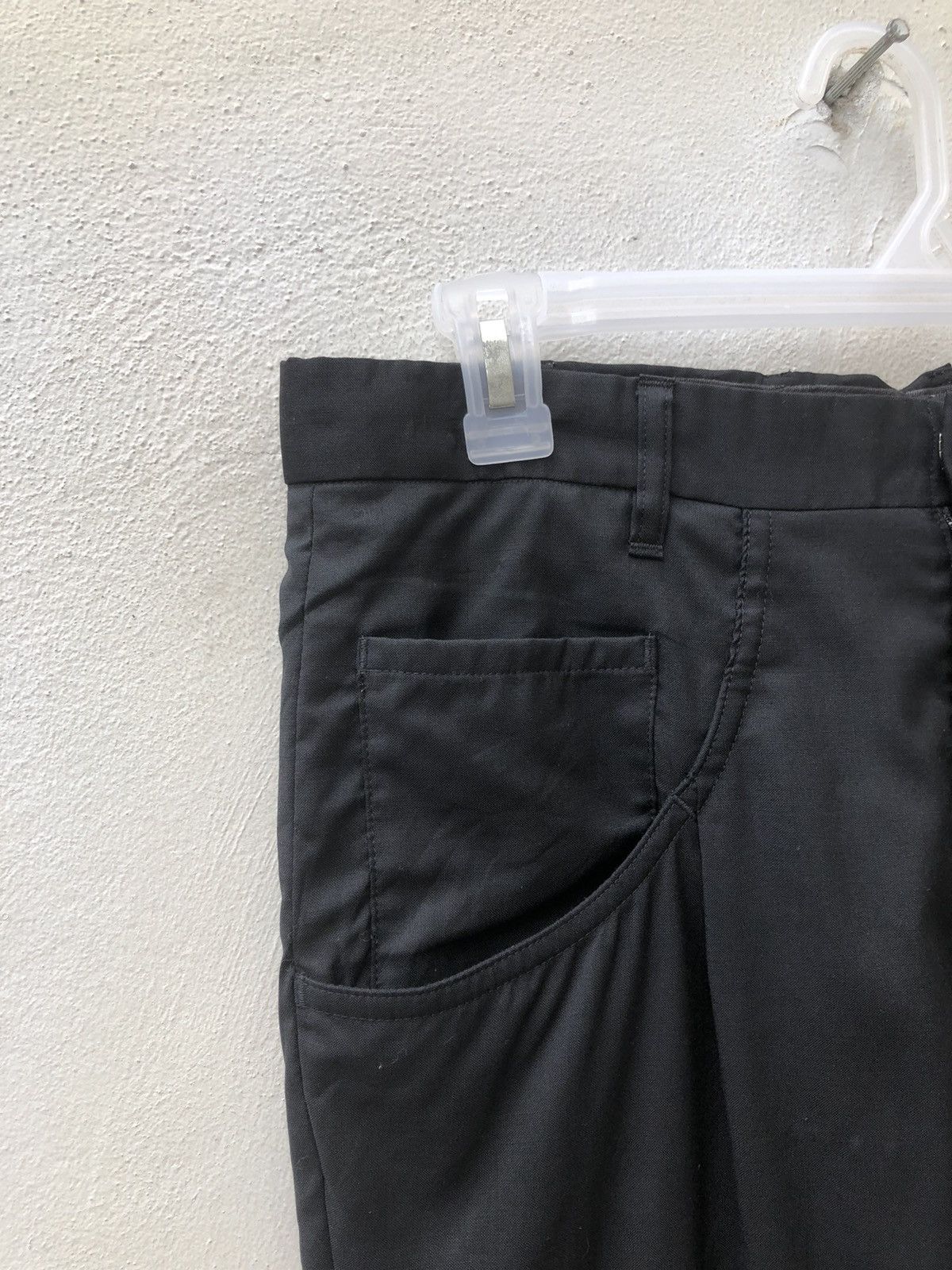 Frapbois × Issey Miyake Vintage Frapbois Japan Wool Unique Black Trouser Pant Size US 31 - 7 Thumbnail