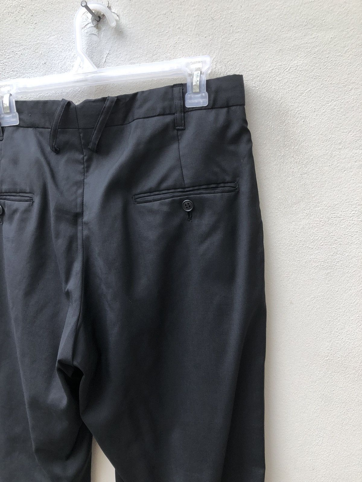 Frapbois × Issey Miyake Vintage Frapbois Japan Wool Unique Black Trouser Pant Size US 31 - 17 Thumbnail