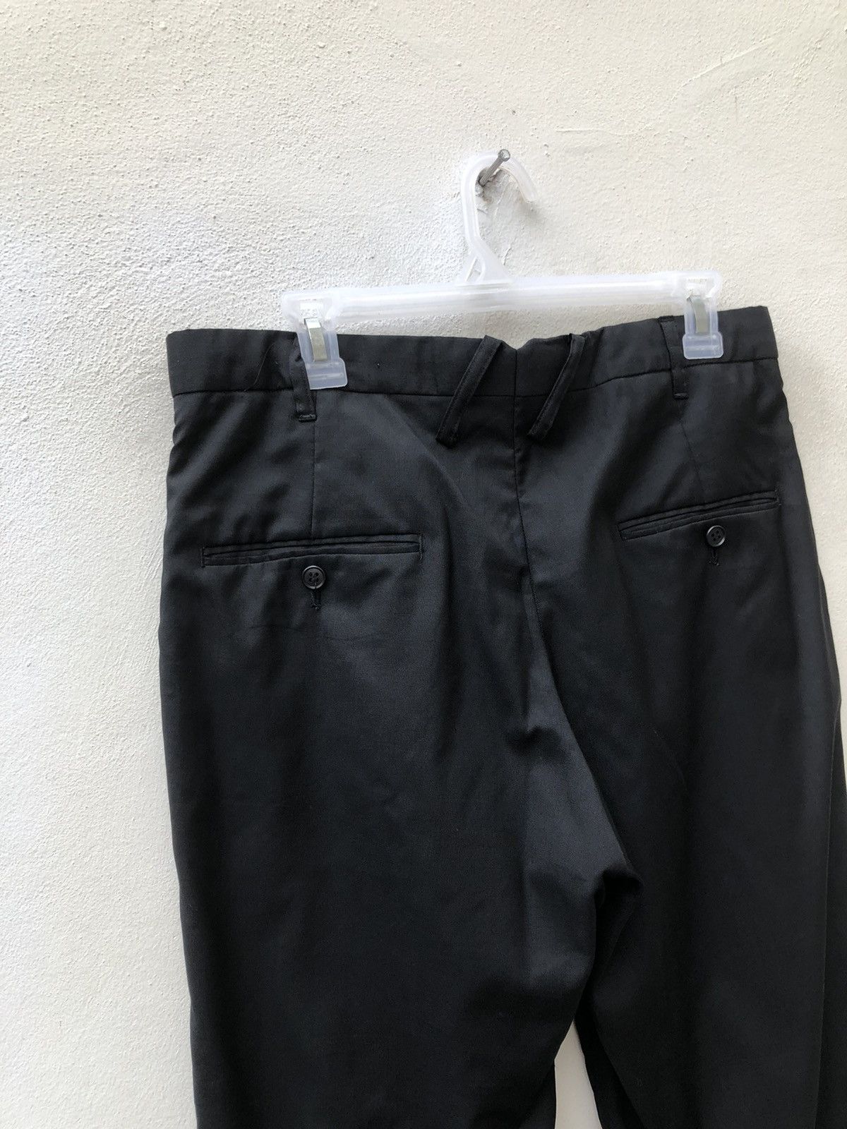Frapbois × Issey Miyake Vintage Frapbois Japan Wool Unique Black Trouser Pant Size US 31 - 15 Thumbnail