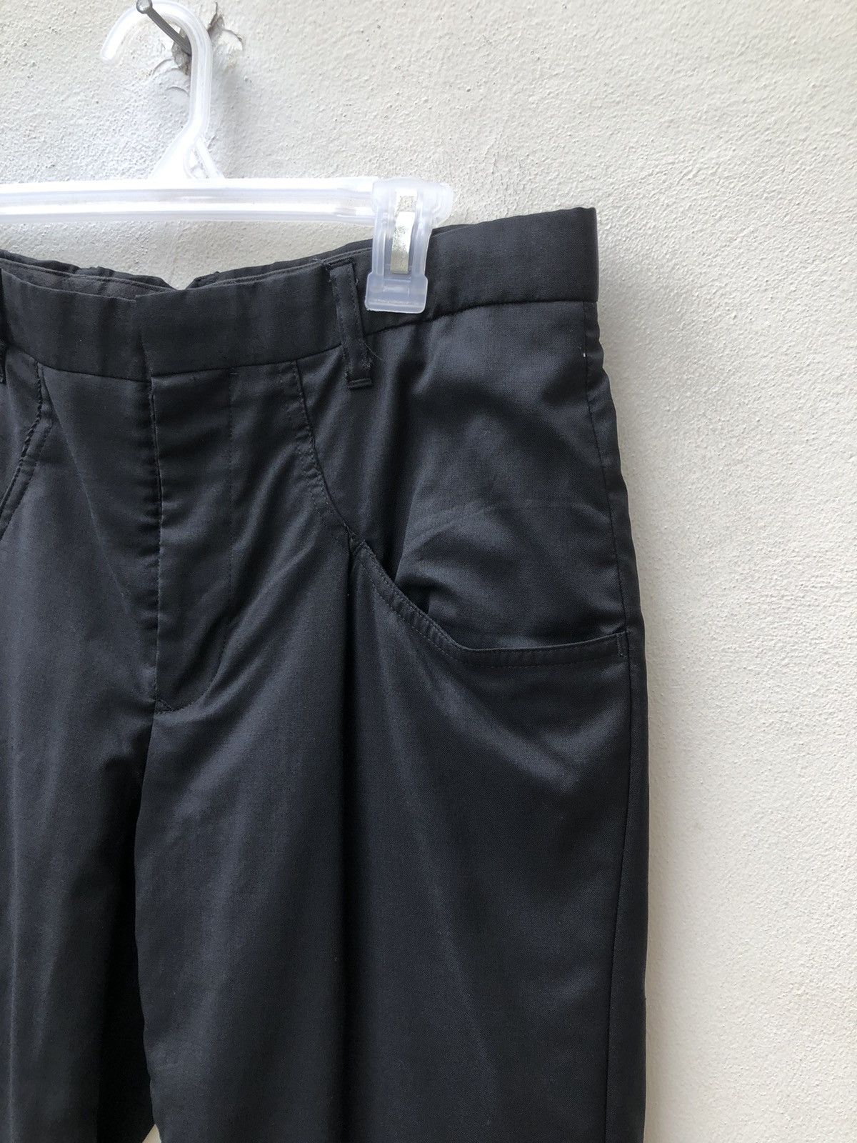 Frapbois × Issey Miyake Vintage Frapbois Japan Wool Unique Black Trouser Pant Size US 31 - 12 Thumbnail
