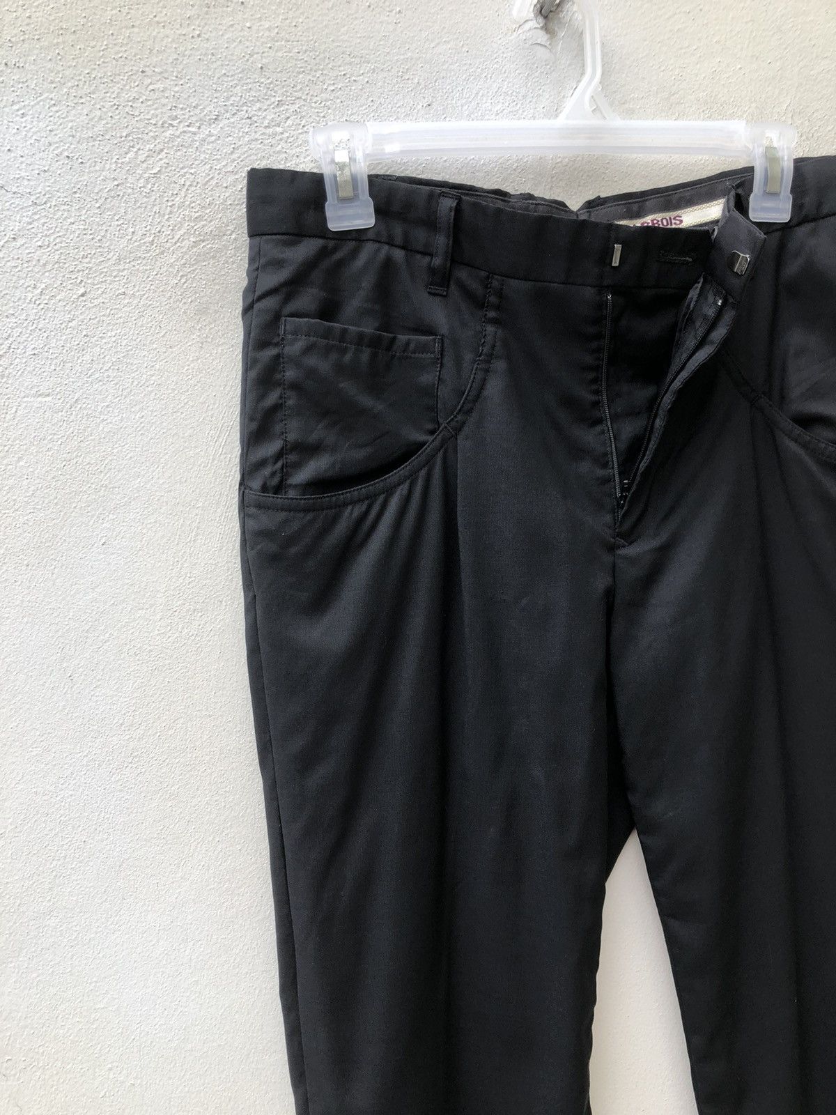 Frapbois × Issey Miyake Vintage Frapbois Japan Wool Unique Black Trouser Pant Size US 31 - 9 Thumbnail