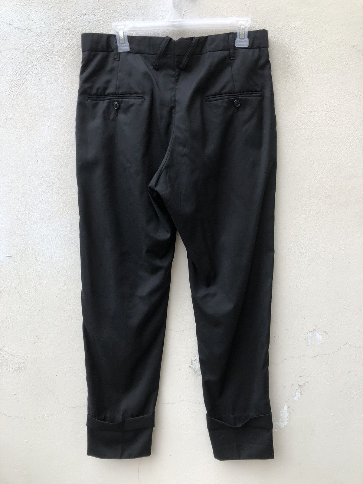 Frapbois × Issey Miyake Vintage Frapbois Japan Wool Unique Black Trouser Pant Size US 31 - 14 Thumbnail