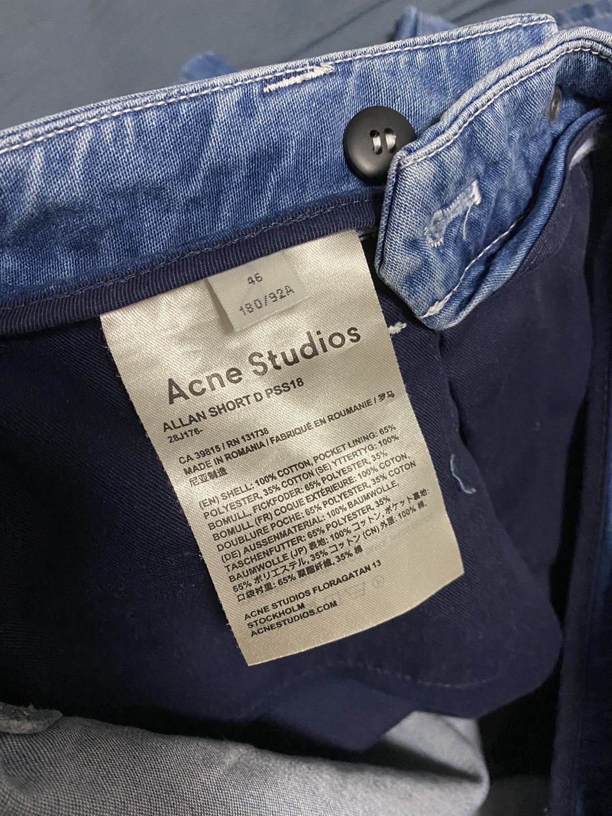 Acne Studios Allan Wide Leg Relaxed Fit Shorts Size US 30 / EU 46 - 4 Thumbnail