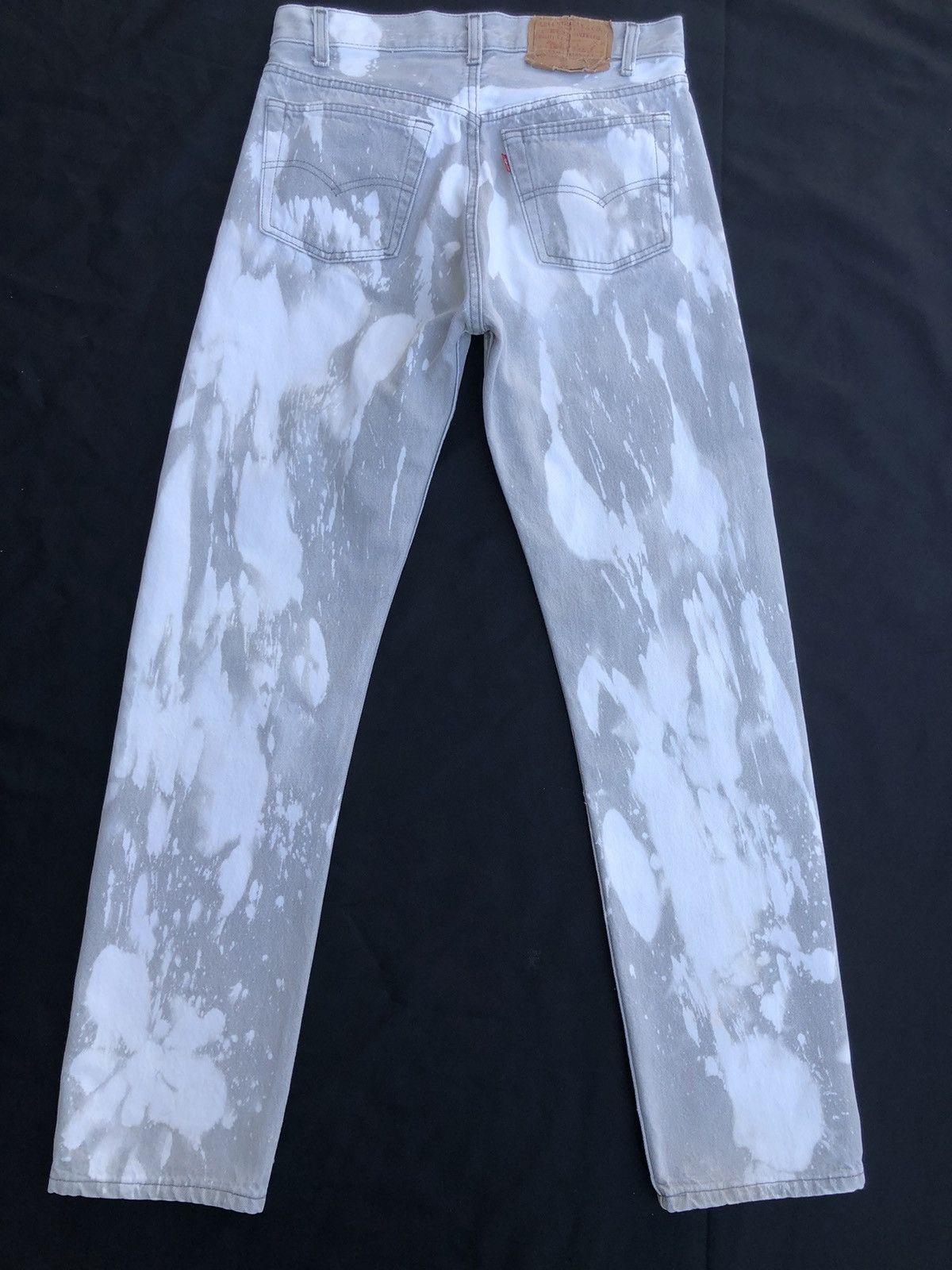 Levi's Vintage Late 80s Levi’s 501 Jeans Bleached Grey Denim Size US 29 - 2 Thumbnail
