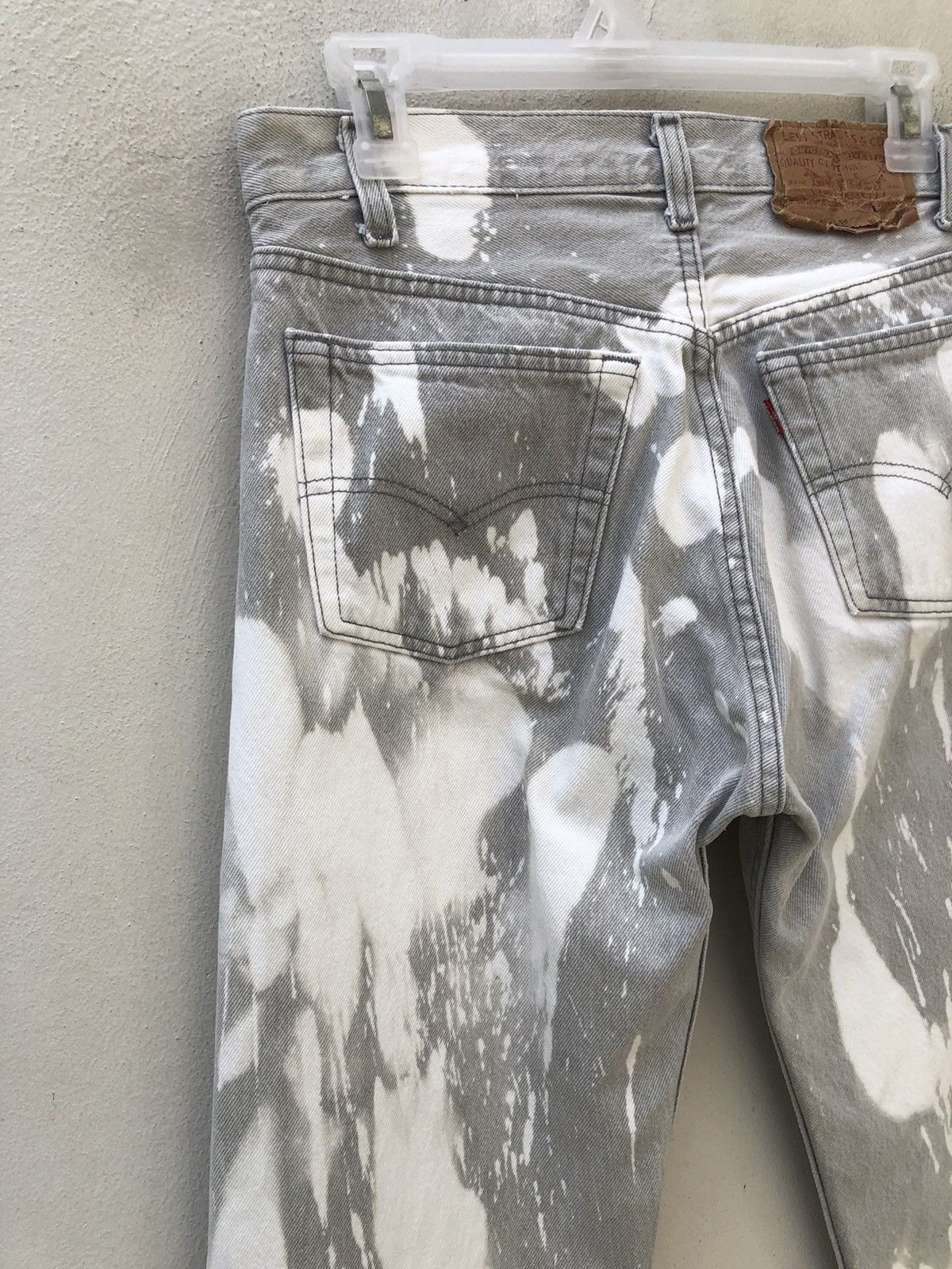 Levi's Vintage Late 80s Levi’s 501 Jeans Bleached Grey Denim Size US 29 - 12 Thumbnail