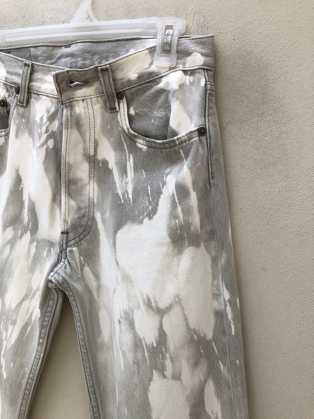 Levi's Vintage Late 80s Levi’s 501 Jeans Bleached Grey Denim Size US 29 - 8 Thumbnail