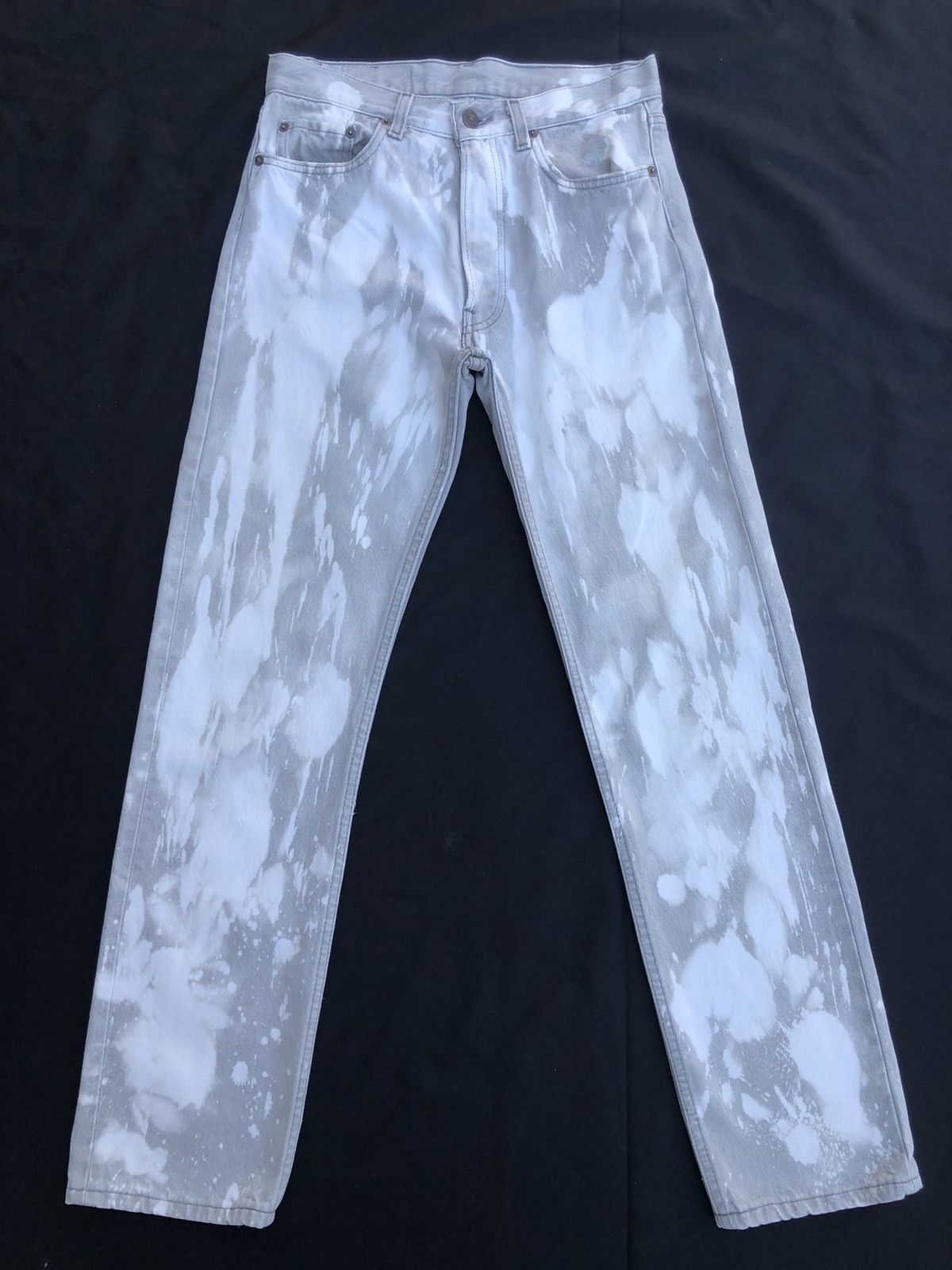 Levi's Vintage Late 80s Levi’s 501 Jeans Bleached Grey Denim Size US 29 - 1 Thumbnail