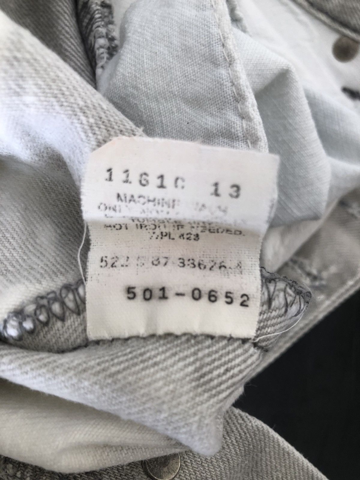 Levi's Vintage Late 80s Levi’s 501 Jeans Bleached Grey Denim Size US 29 - 21 Thumbnail