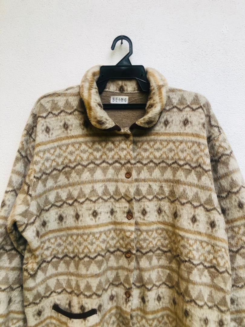 Japanese Brand × Vintage Vintage Being Wool Designed Fashion Style Jacket Size US L / EU 52-54 / 3 - 3 Thumbnail