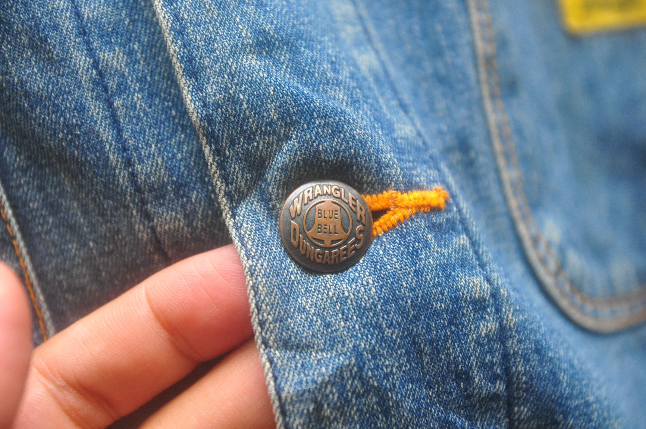 Japanese Brand × Vintage × Wrangler 💥 Rare 💥Vintage Wrangler Blue Bell Denim Jacket 80s Size US L / EU 52-54 / 3 - 7 Thumbnail
