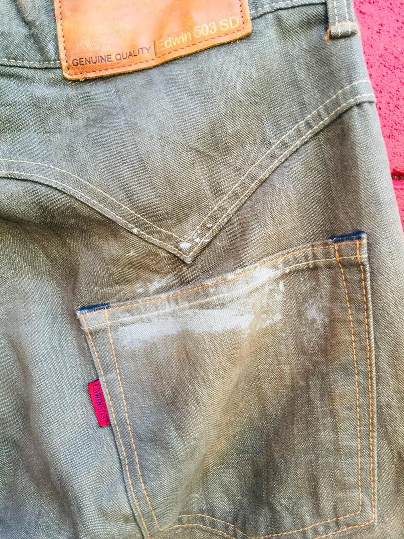 Edwin × Japanese Brand Vintage Edwin Distressed Denim Travis Scott Fashion Style Size US 33 - 10 Thumbnail