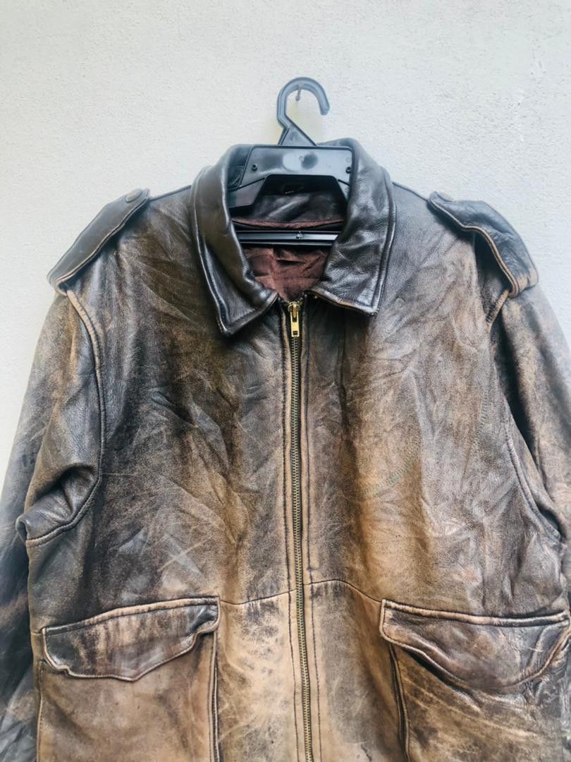 Japanese Brand × Vintage Vintage Politician Sucker Fashion Style Leather Jacket Size US L / EU 52-54 / 3 - 9 Thumbnail