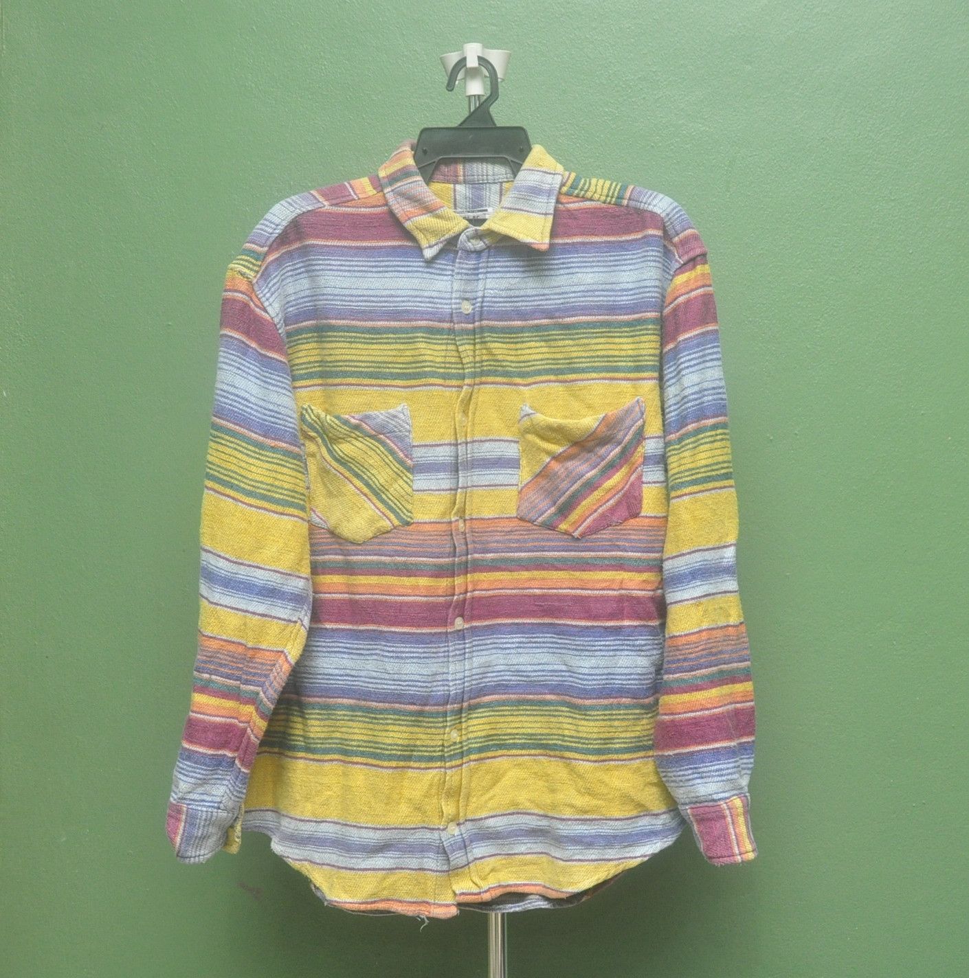 Designer × Japanese Brand Vintage Giplas Multicolour Long Sleeve Travis Scott Style Size US L / EU 52-54 / 3 - 1 Thumbnail